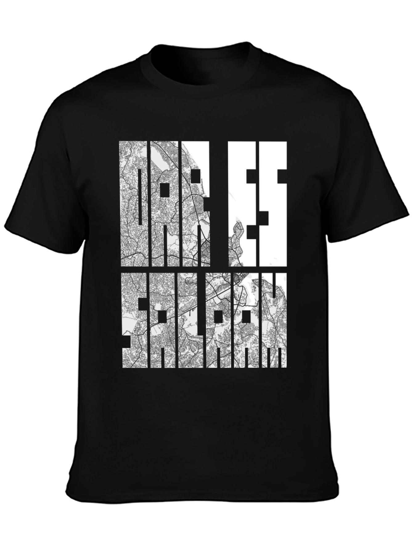 Dar Es Salaam Map T-Shirt - City Streetwear