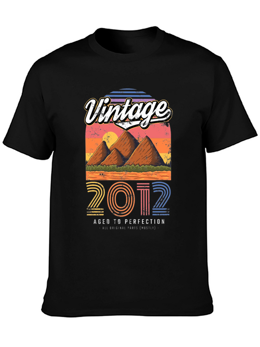 Vintage 2012 Aged to Perfection Graphic T-Shirt
