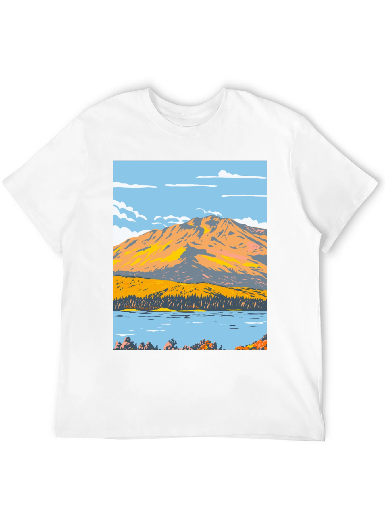 Mountain Lake Graphic Tee - Nature Inspired Design