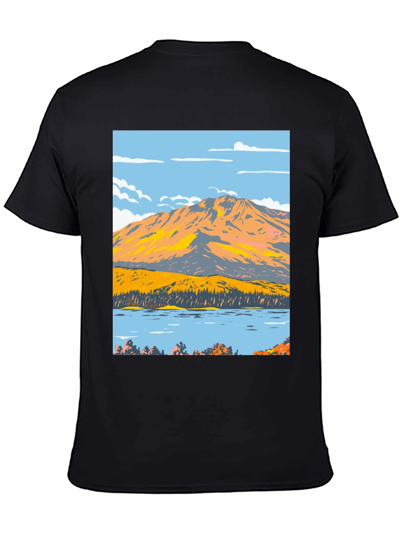 Mountain Lake Graphic Tee - Nature Inspired Design