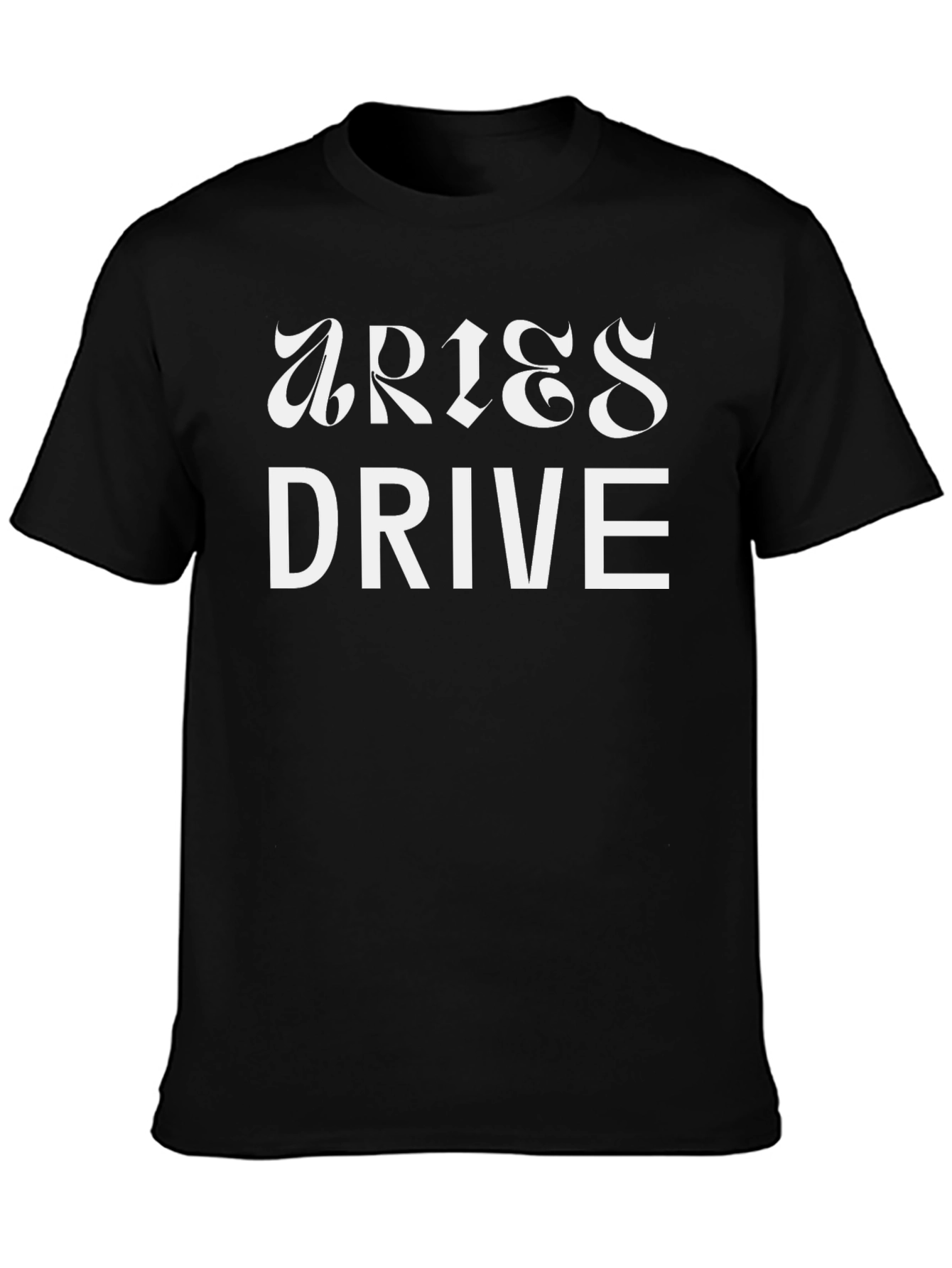 Aries Drive Black Graphic Tee - Bold Style