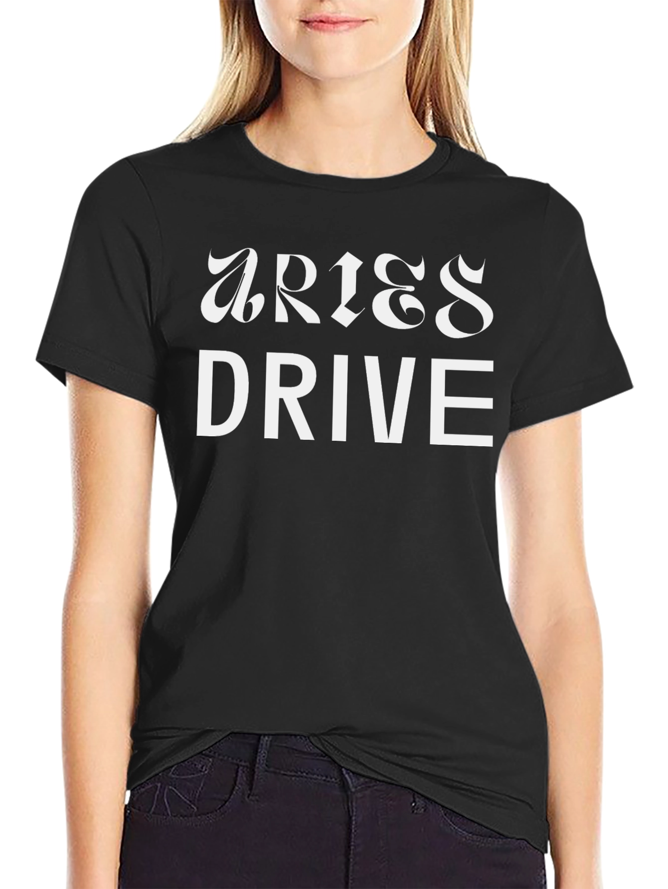 Aries Drive Black Graphic Tee - Bold Style