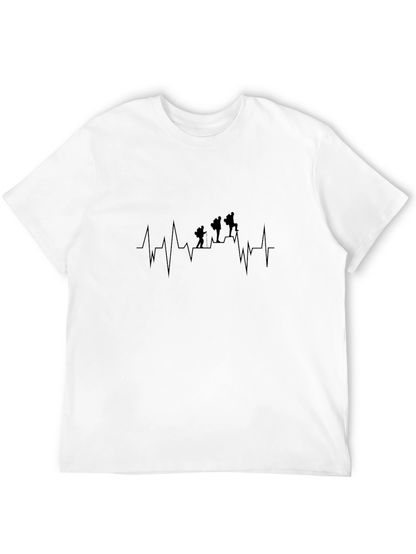 Hiking Heartbeat T-Shirt - Adventure Awaits!