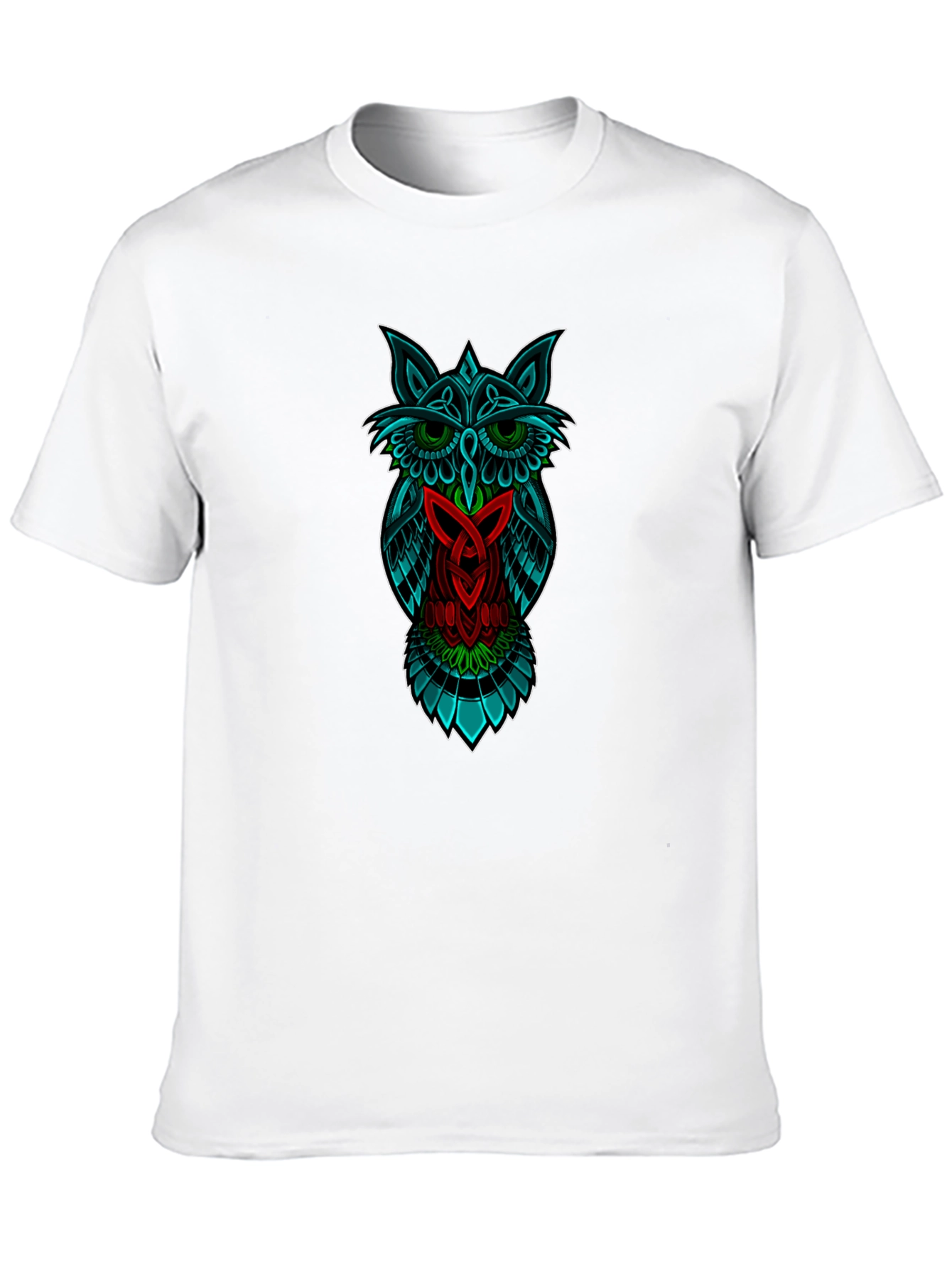 Celtic Owl Graphic Black T-Shirt