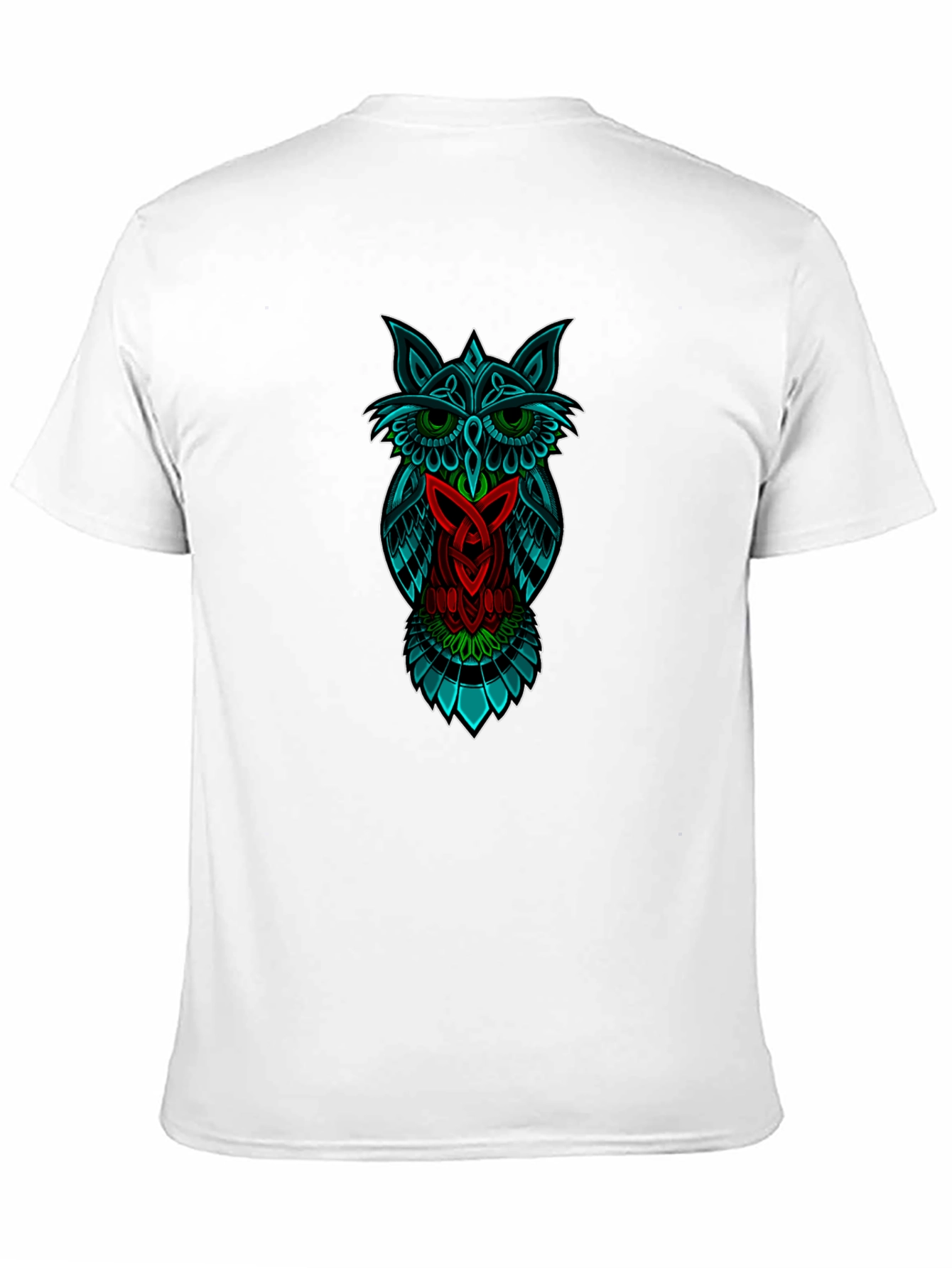 Celtic Owl Graphic Black T-Shirt