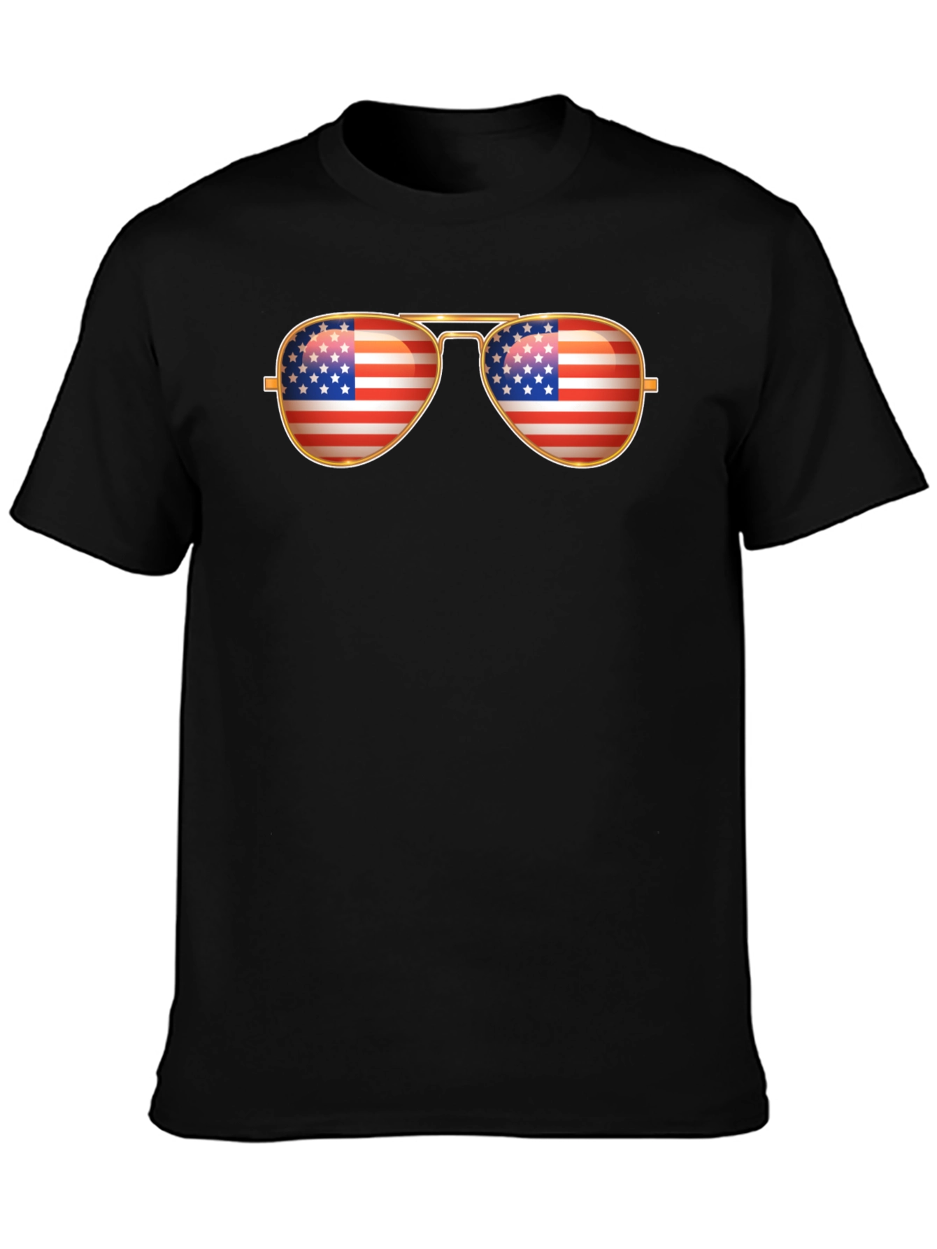 American Flag Aviator Sunglasses T-Shirt