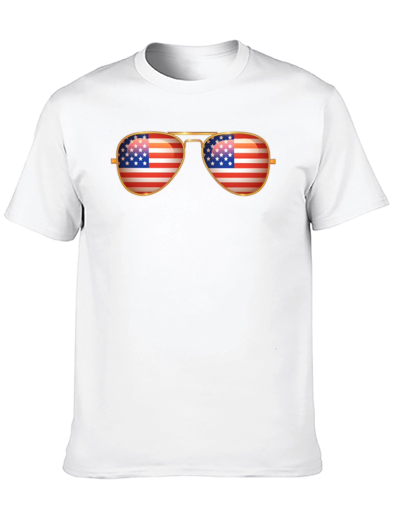 American Flag Aviator Sunglasses T-Shirt
