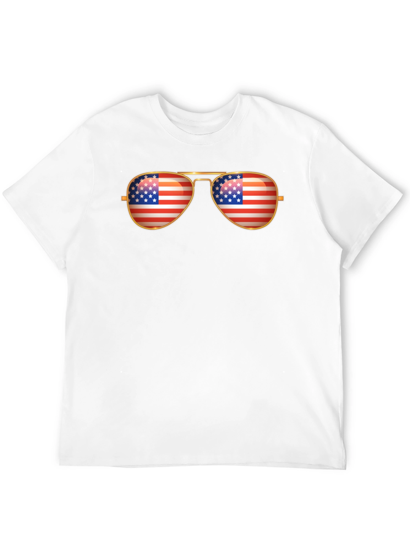 American Flag Aviator Sunglasses T-Shirt