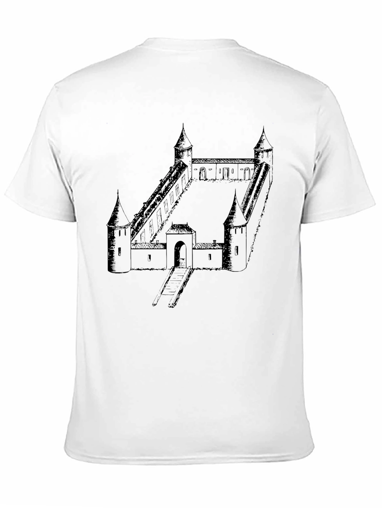 Medieval Castle Sketch T-Shirt