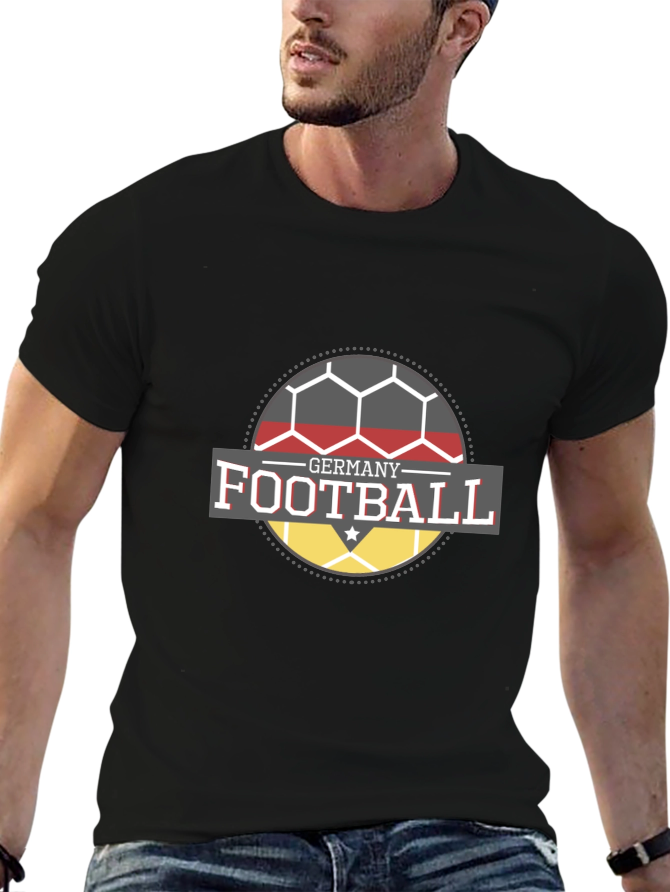 Germany Football T-Shirt - Black Soccer Fan Tee