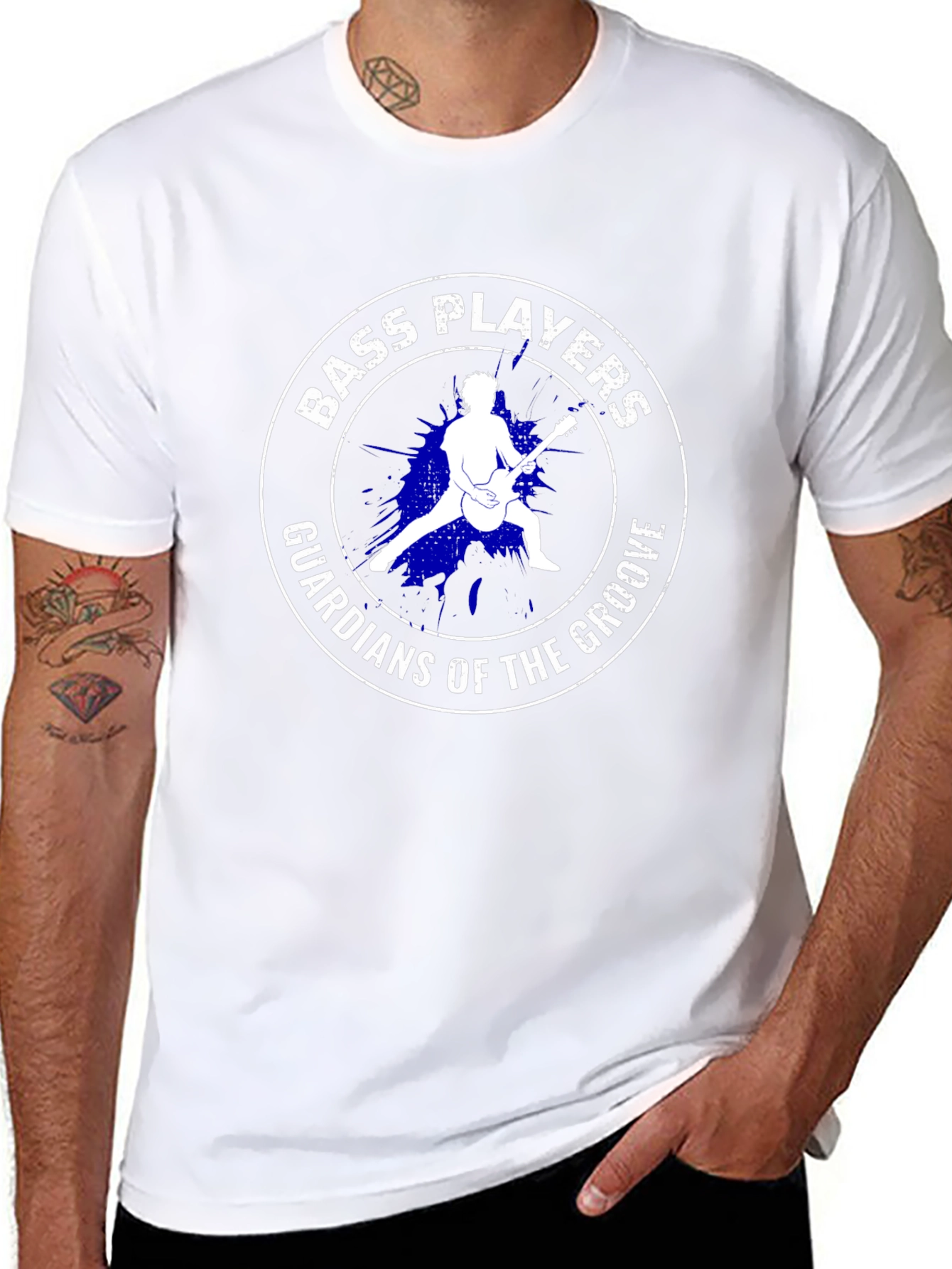 Bass Players Guardians of the Groove Black T-Shirt
