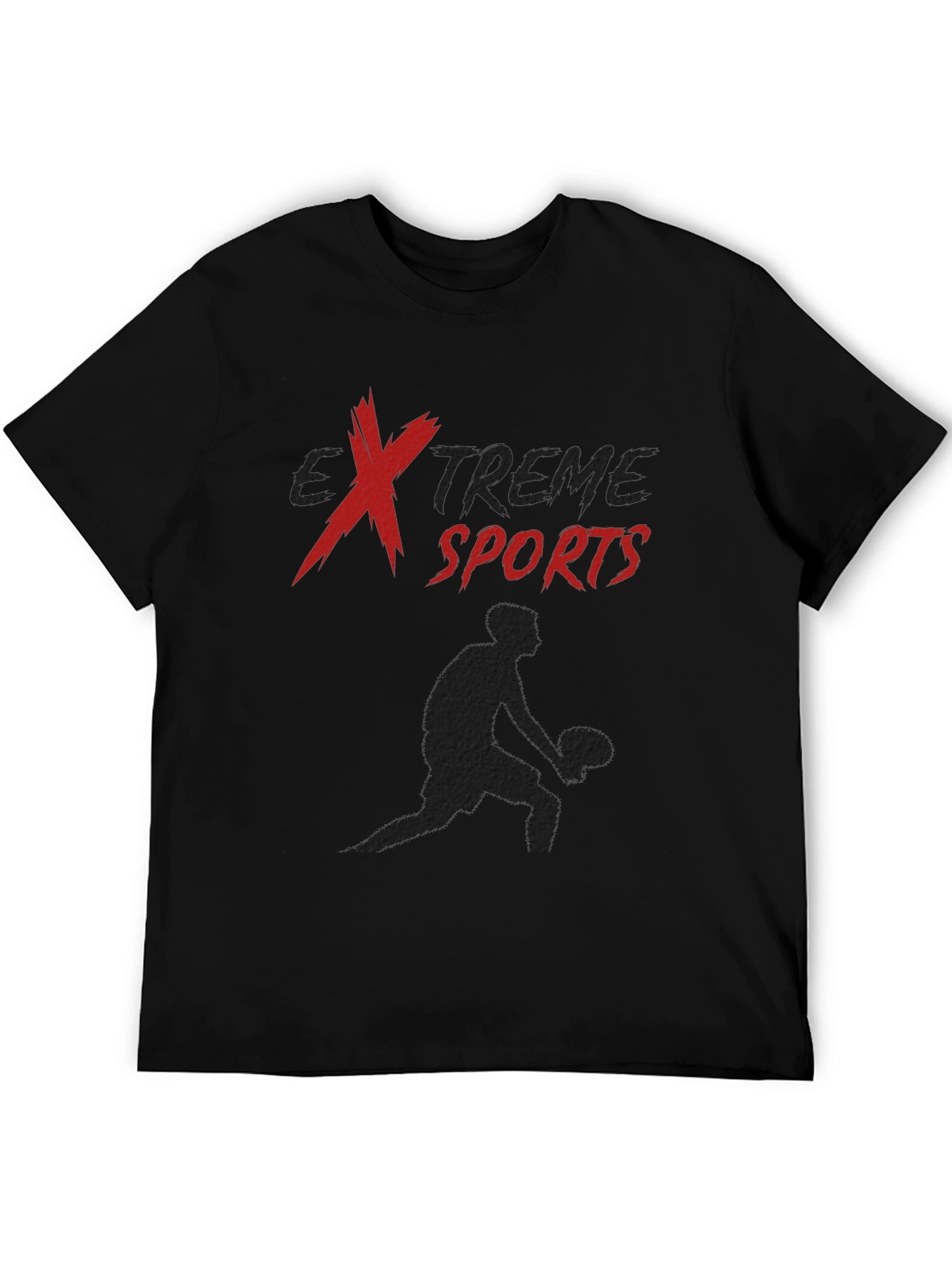 Extreme Sports Graphic Tee - Black Casual Shirt