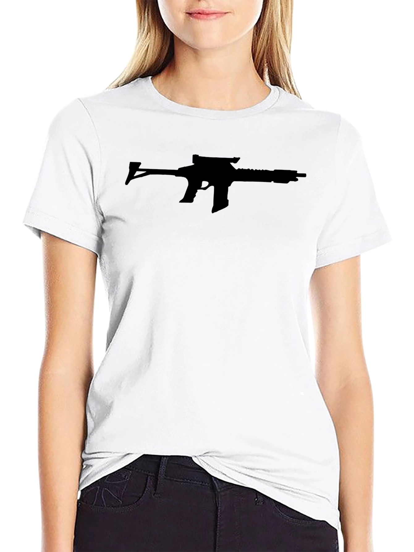 AR-15 Silhouette Black T-Shirt - Menswear