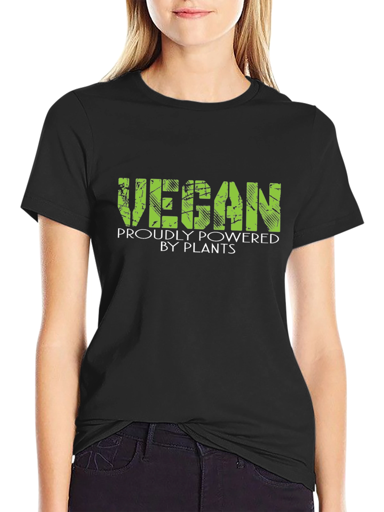 Vegan Powered By Plants Black T-Shirt
