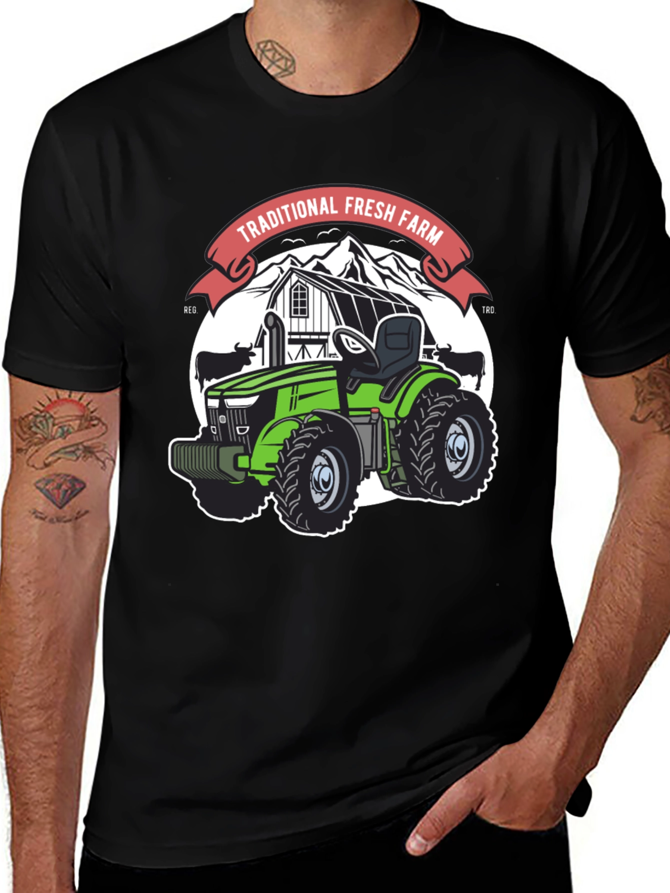 Traditional Fresh Farm Tractor T-Shirt
