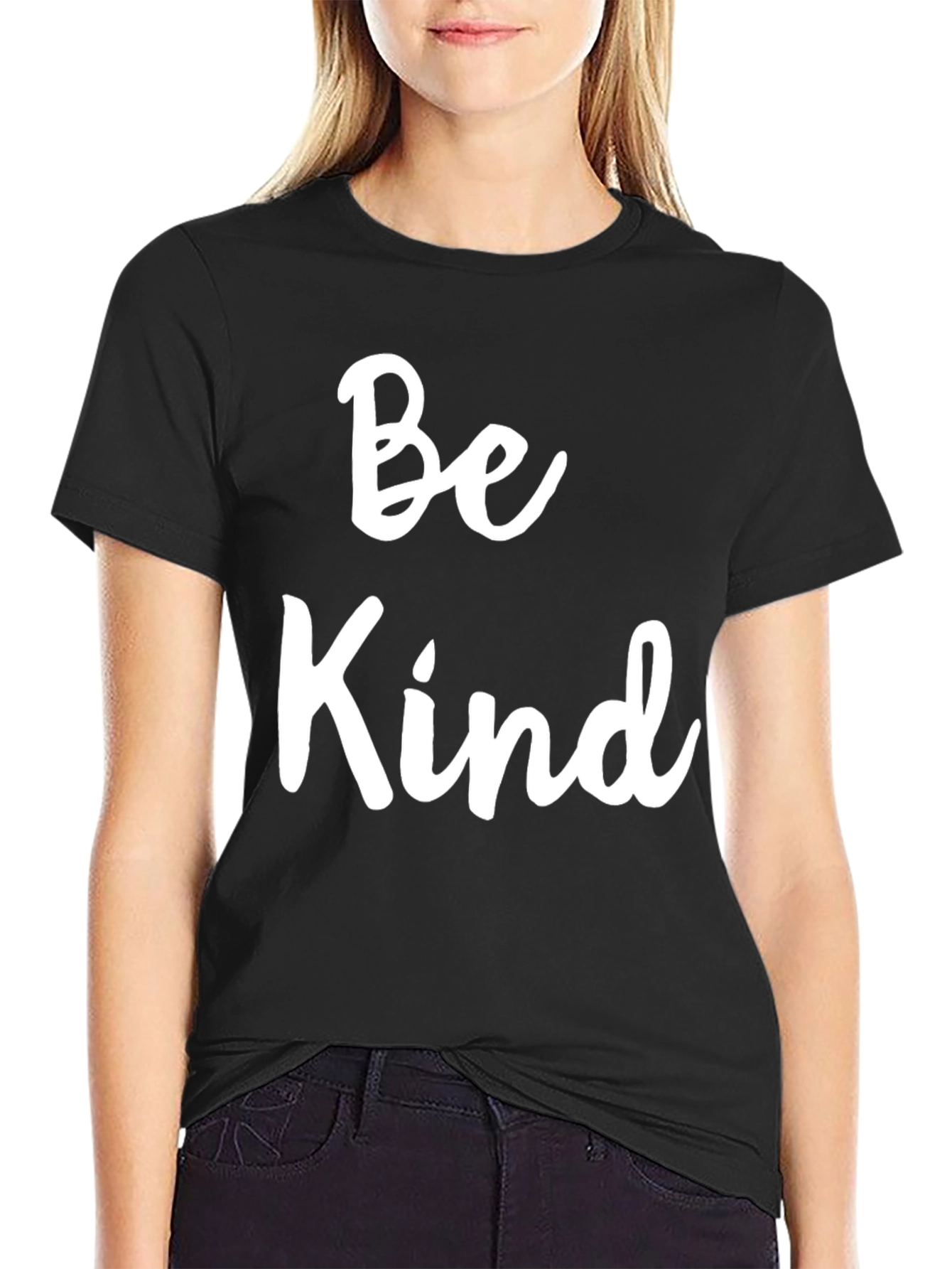 Be Kind Black T-Shirt - Positive Message Apparel