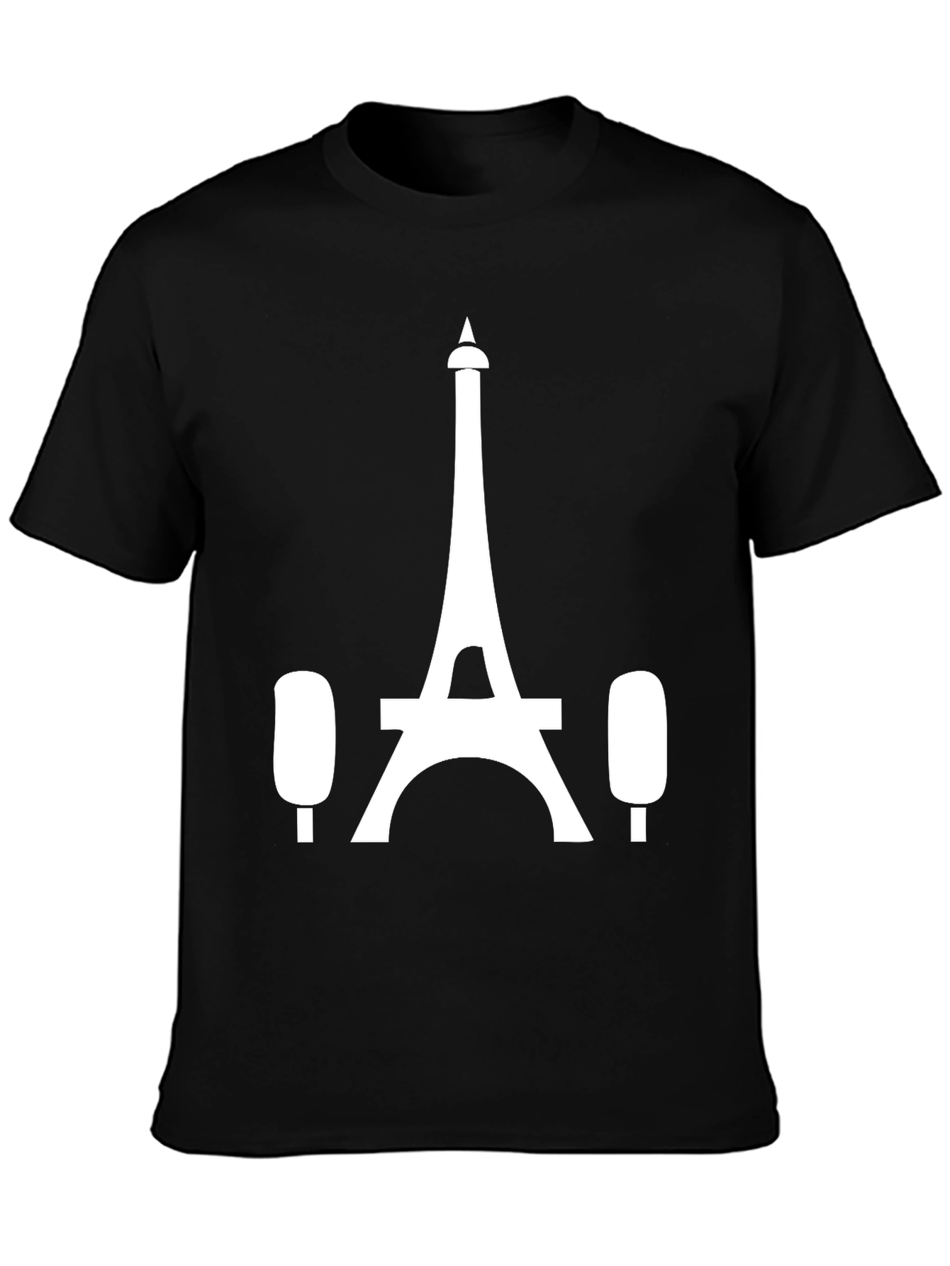 Paris Eiffel Tower Black Tee