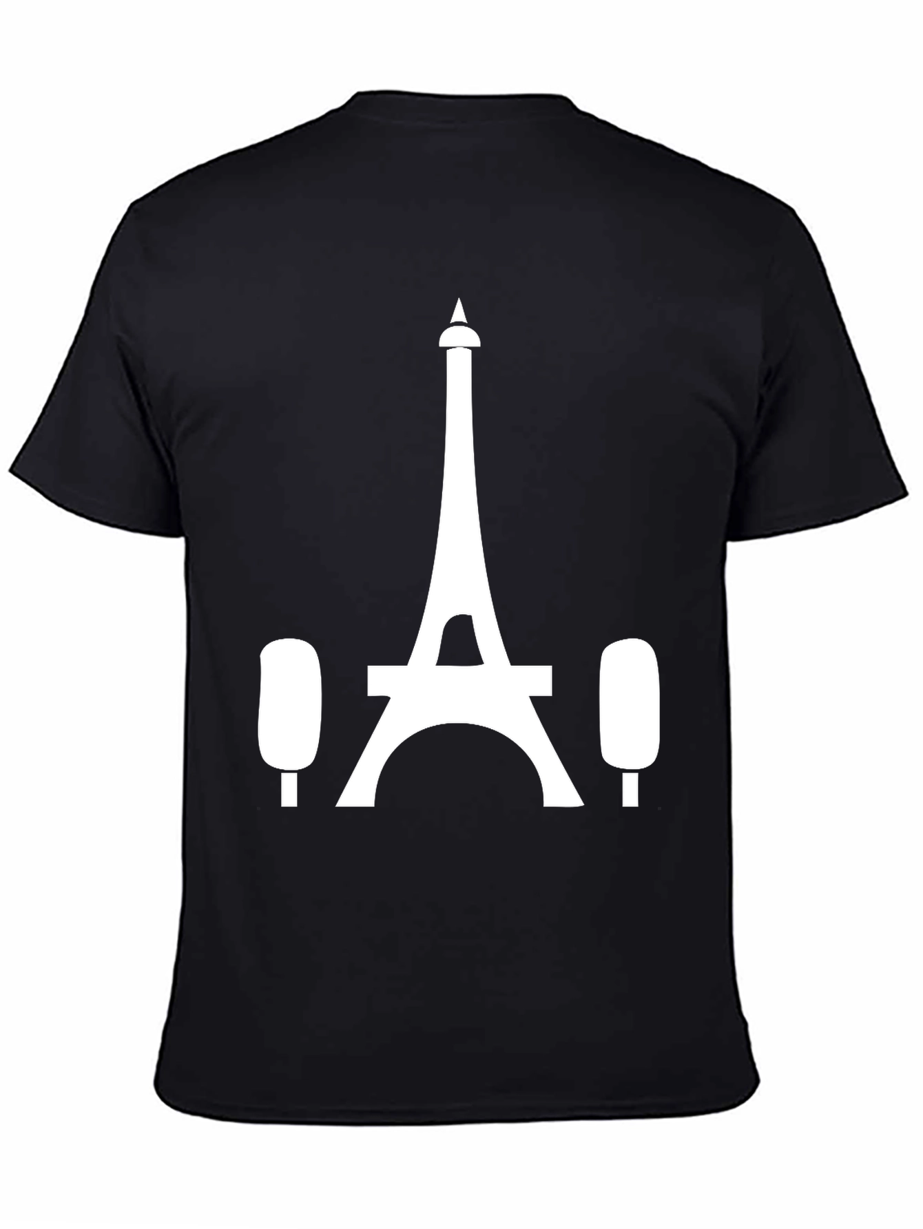 Paris Eiffel Tower Black Tee