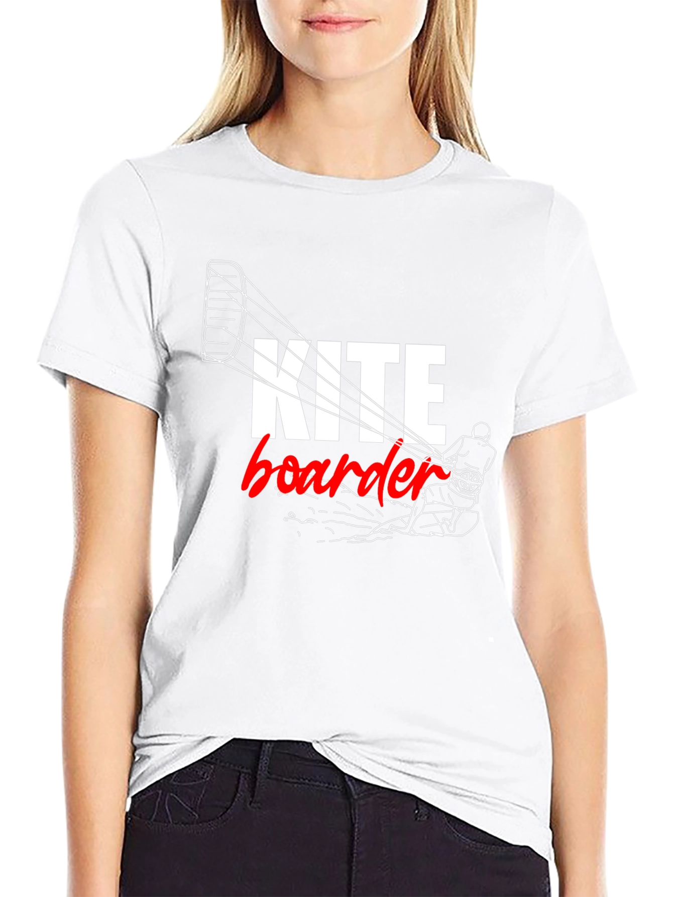 Kiteboarder Graphic T-Shirt - Black