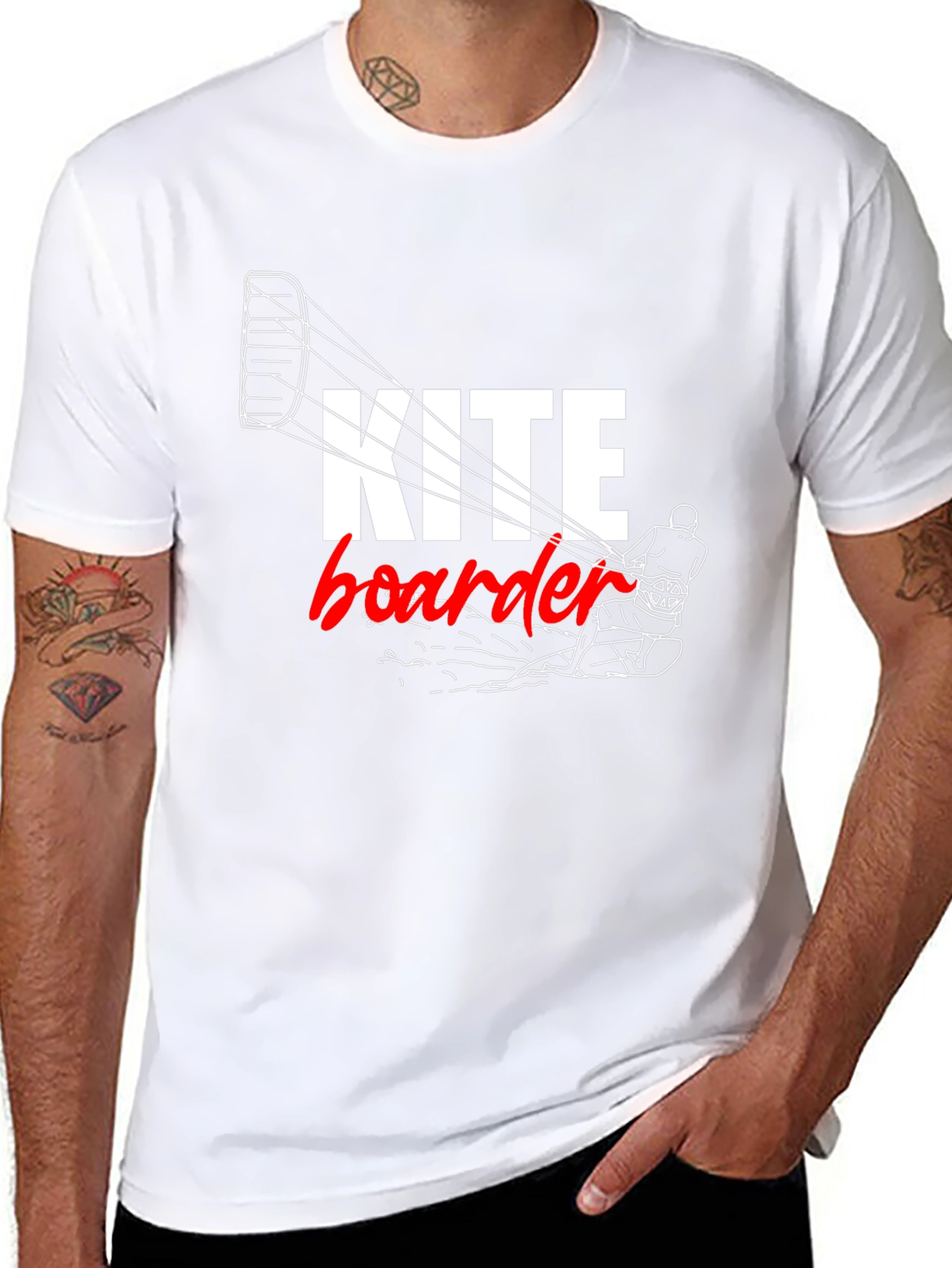 Kiteboarder Graphic T-Shirt - Black