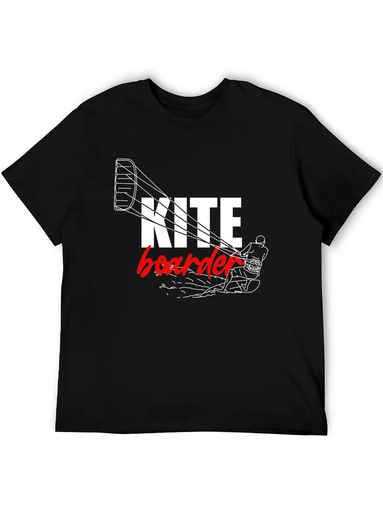 Kiteboarder Graphic T-Shirt - Black
