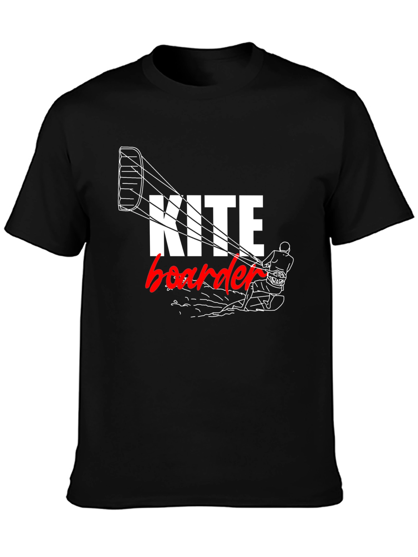 Kiteboarder Graphic T-Shirt - Black