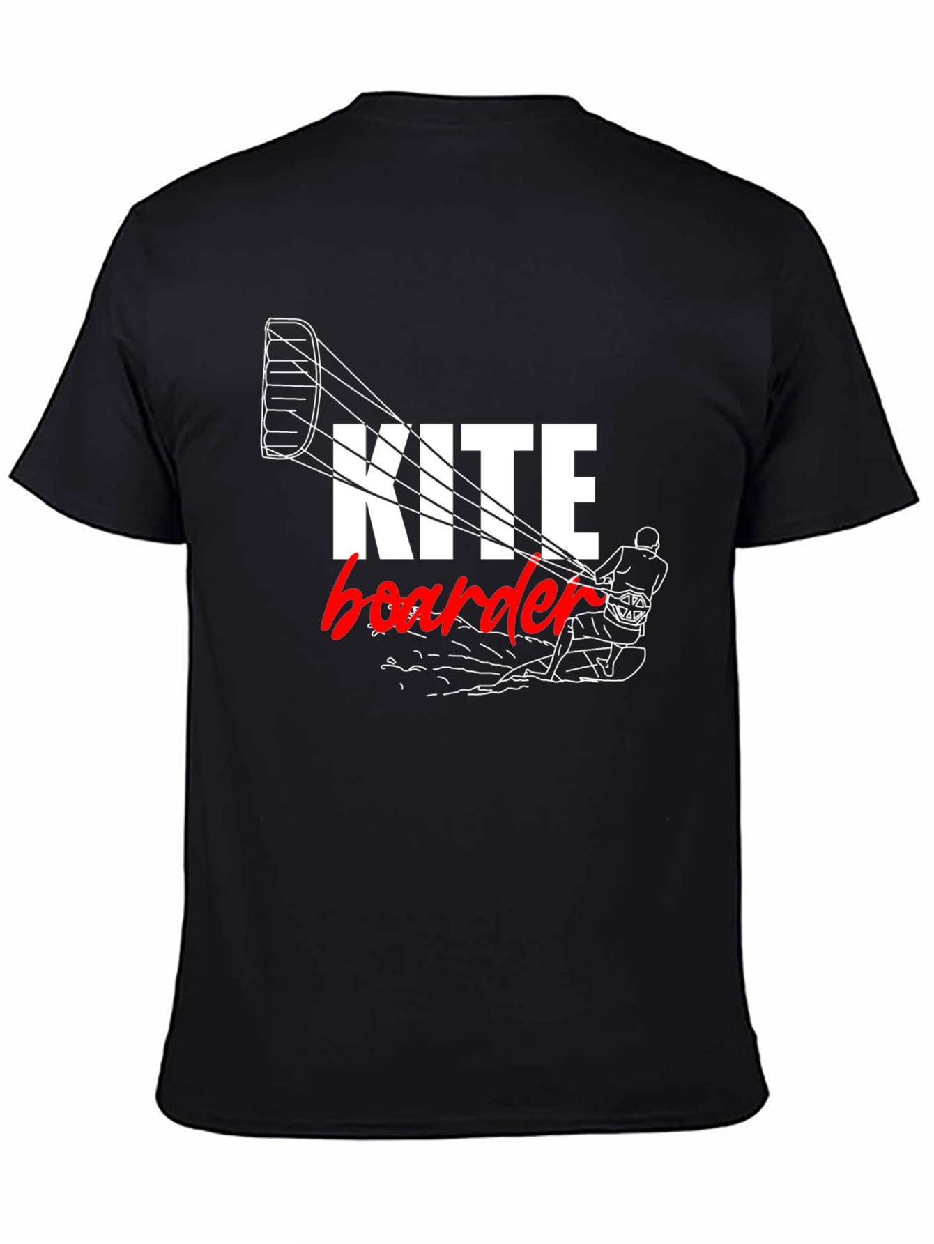 Kiteboarder Graphic T-Shirt - Black