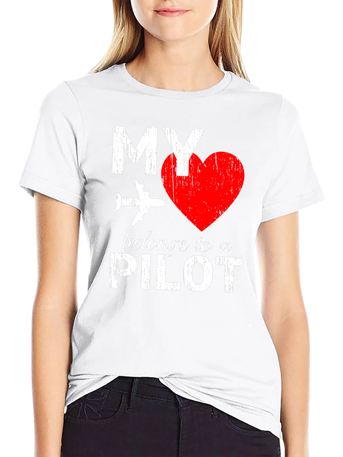 My Heart Belongs to a Pilot T-Shirt
