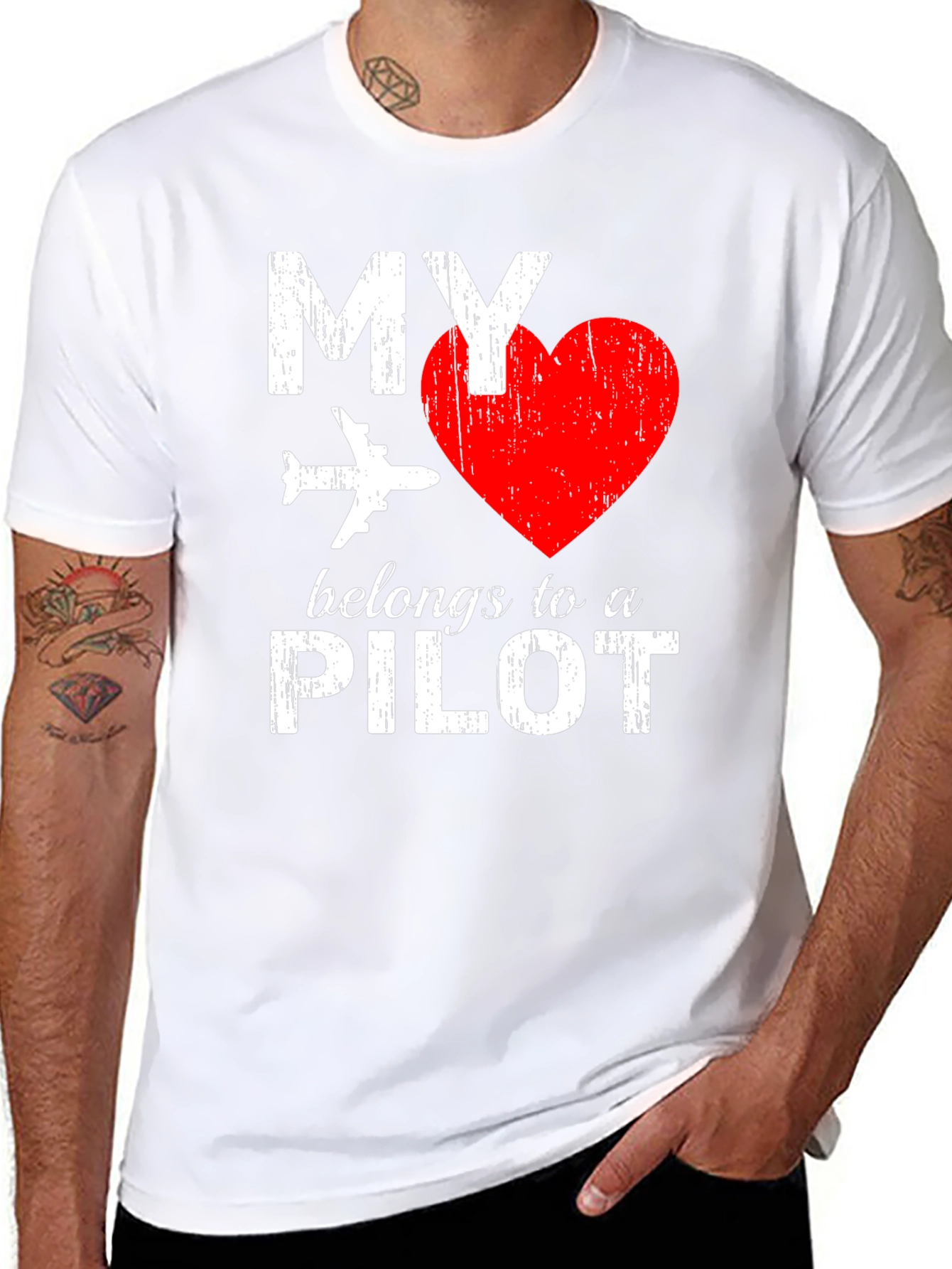 My Heart Belongs to a Pilot T-Shirt