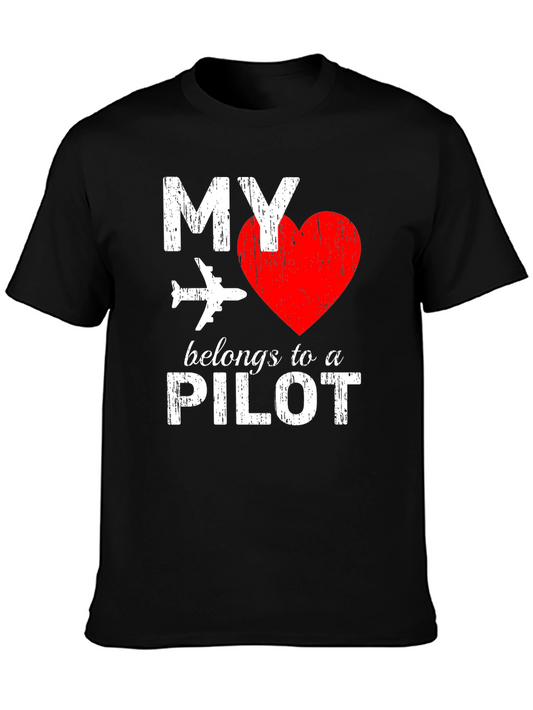My Heart Belongs to a Pilot T-Shirt