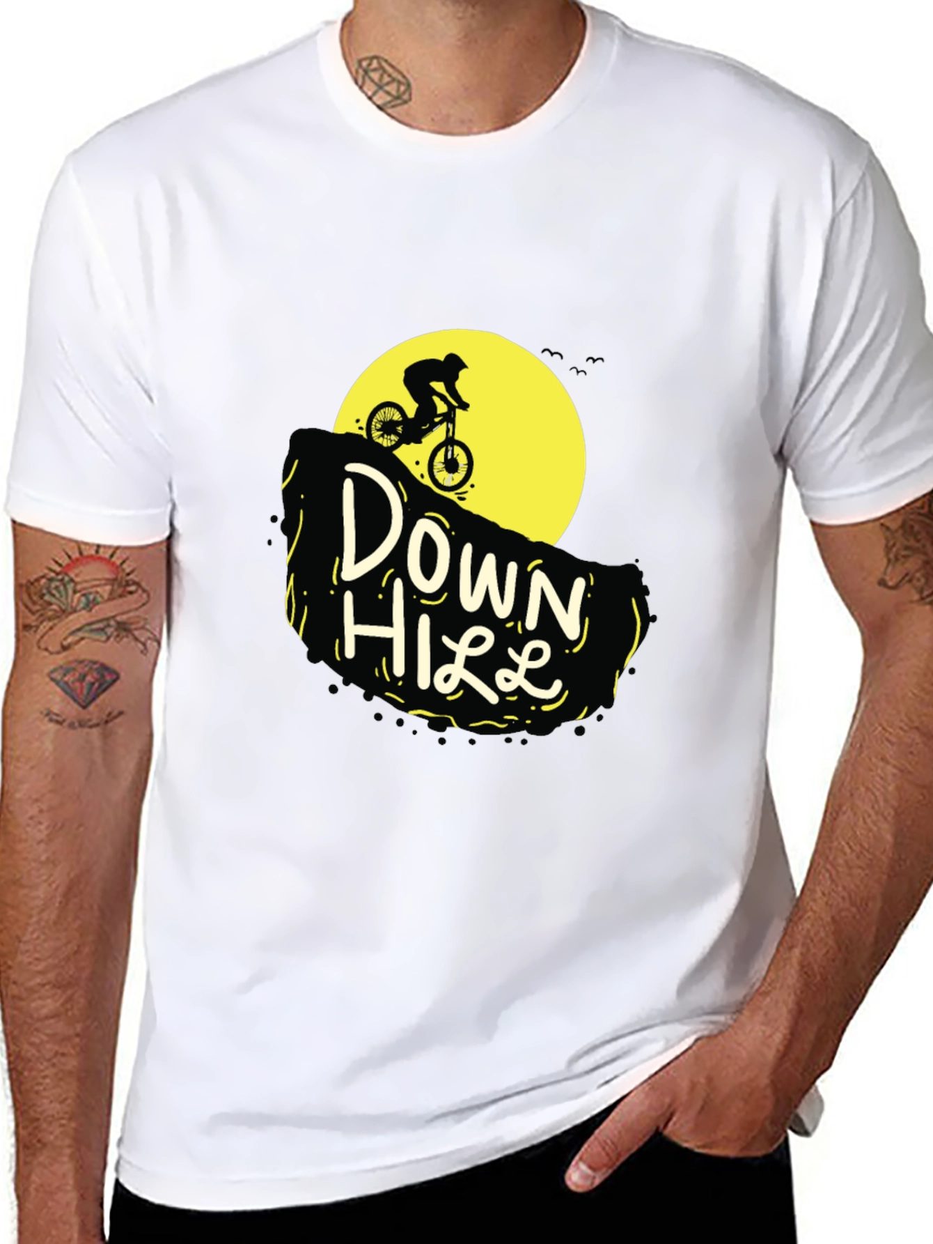 Downhill Biker Graphic Tee - Adventure Style