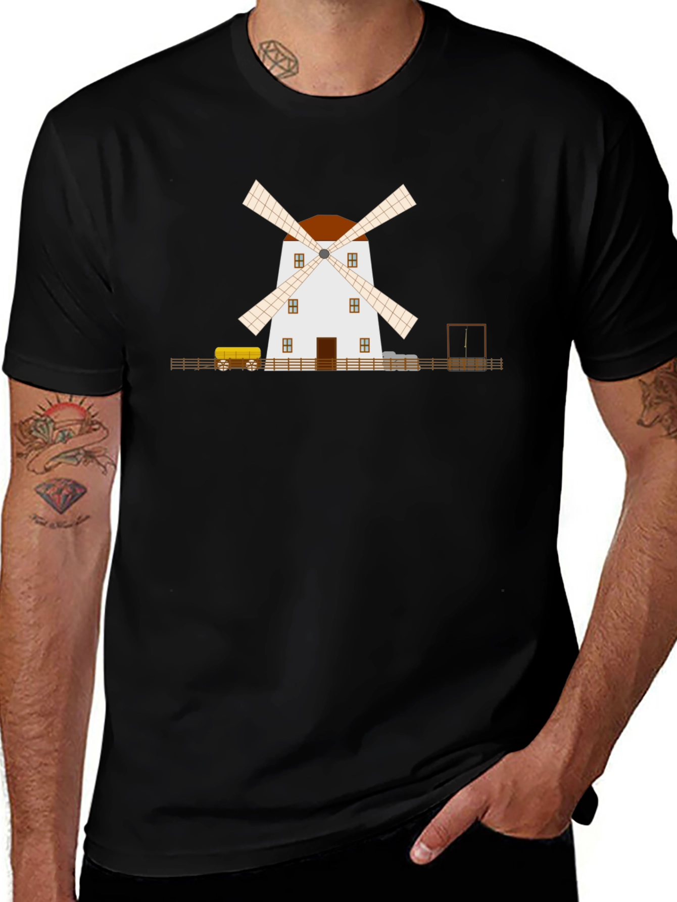 Windmill Graphic Tee - Classic Black T-Shirt