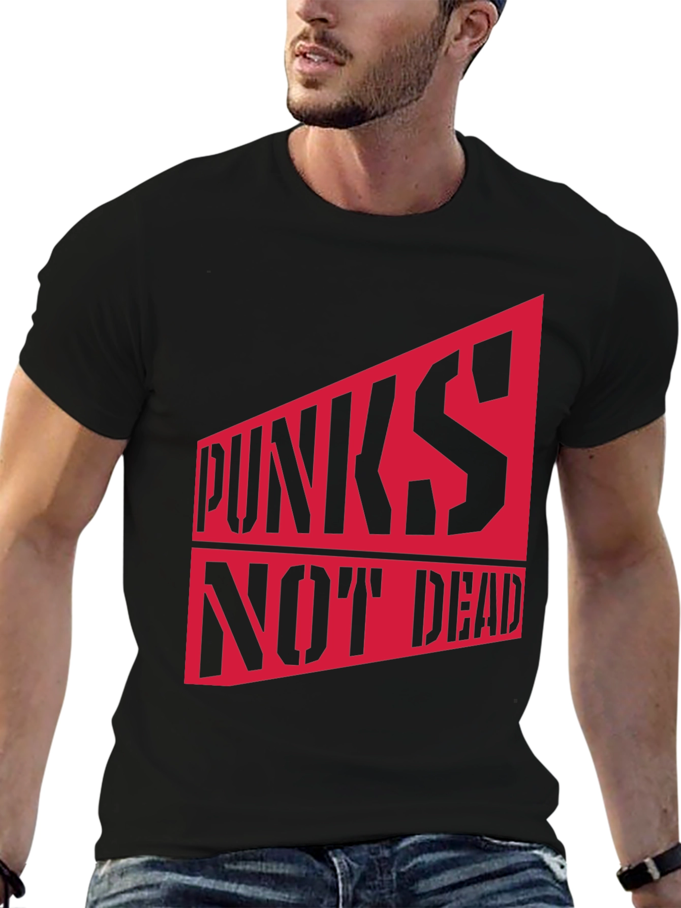 Punks Not Dead Graphic Tee - Bold Statement Shirt