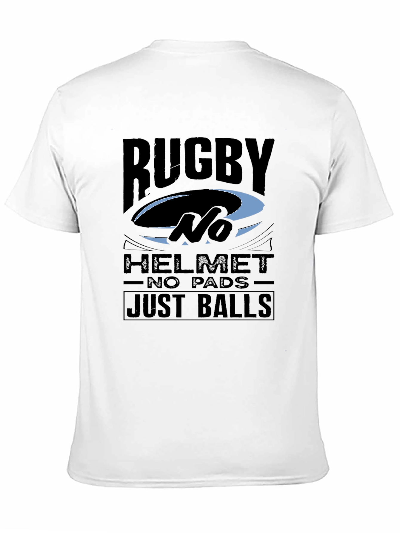 Rugby No Helmet Just Balls Graphic Tee