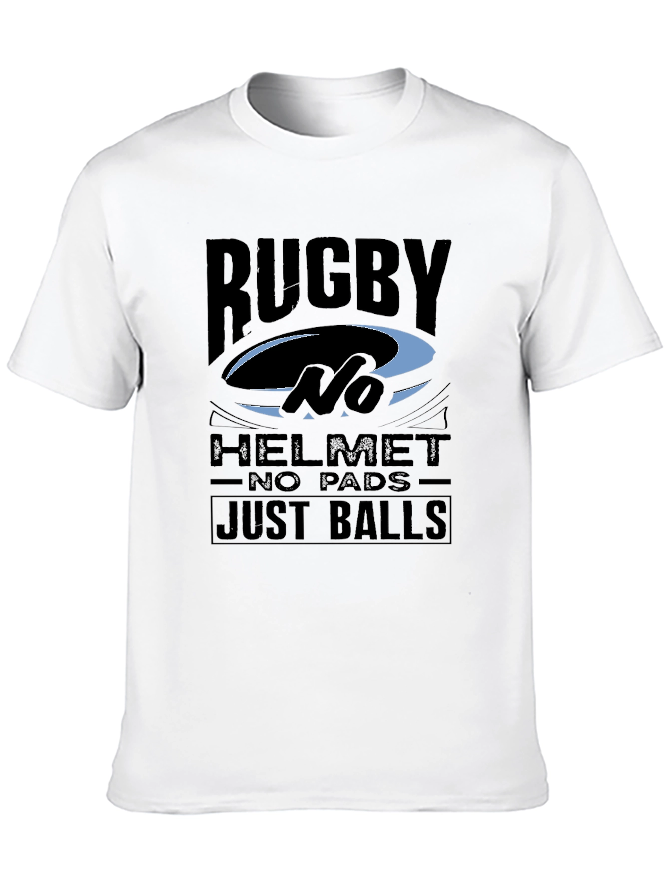 Rugby No Helmet Just Balls Graphic Tee