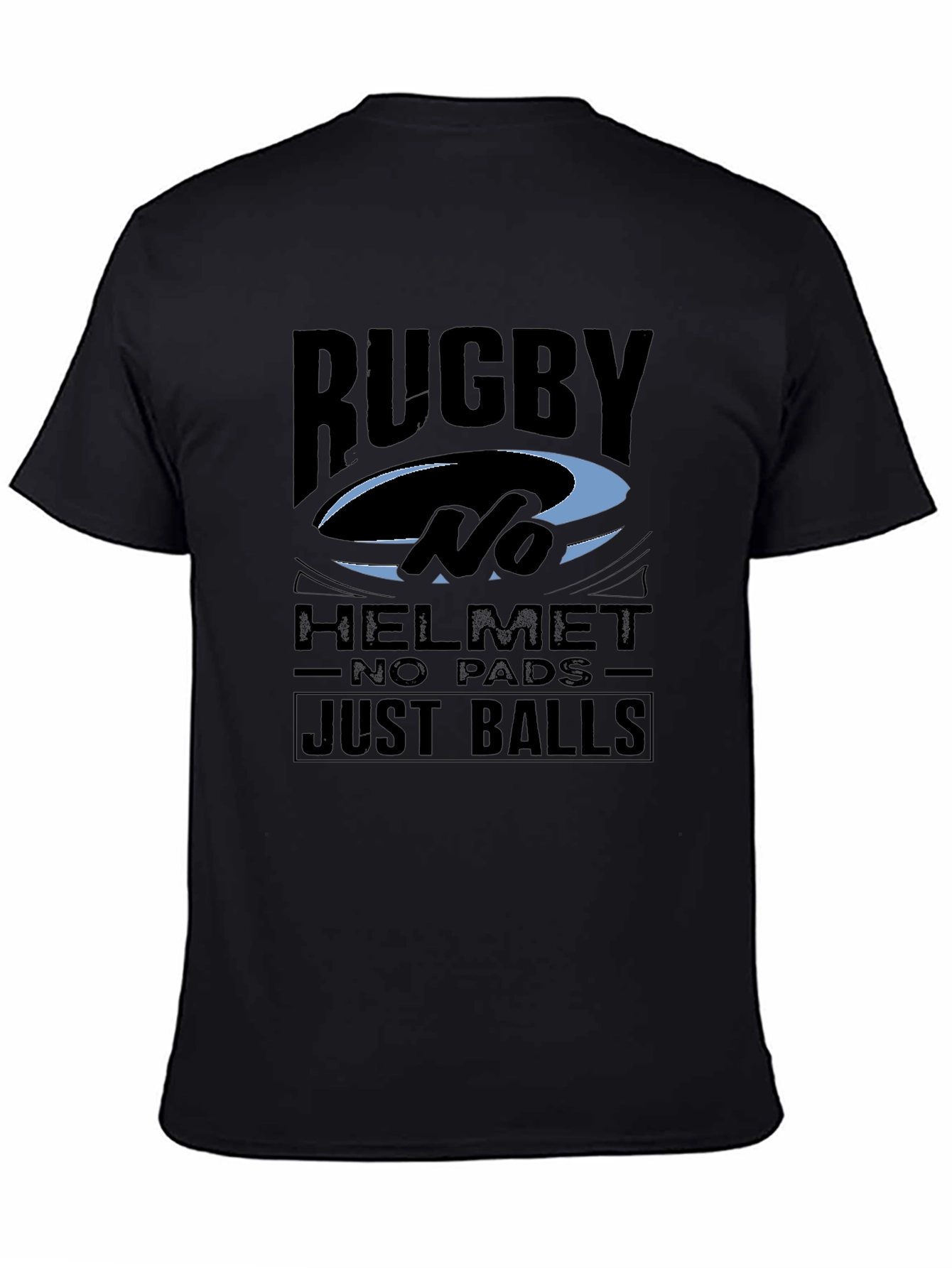 Rugby No Helmet Just Balls Graphic Tee
