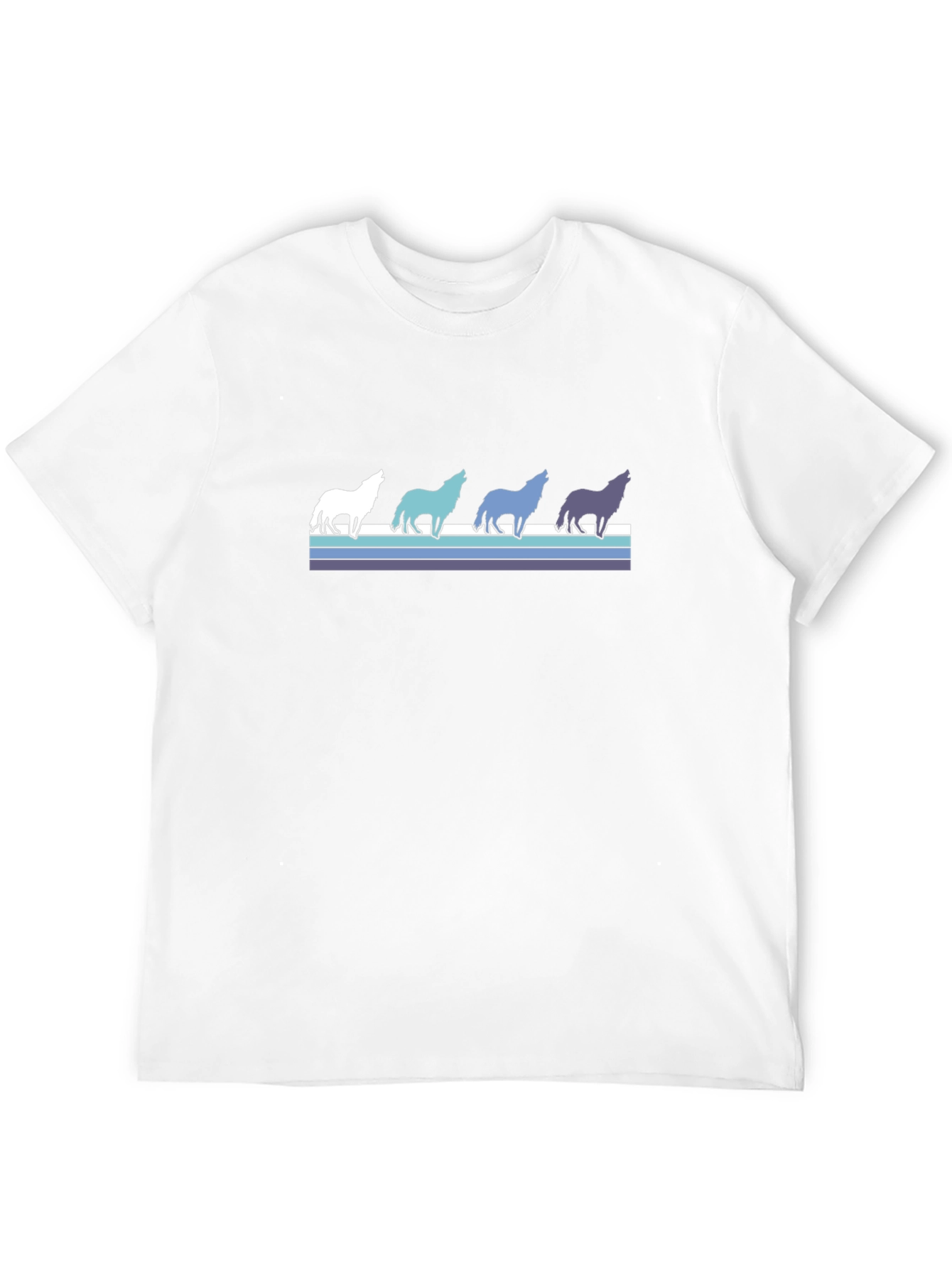 Retro Wolf Pack Graphic Tee - Black