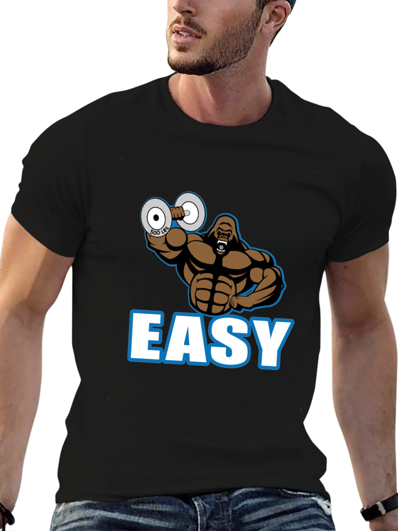 Easy Gorilla Lifting 500 Lbs Gym T-Shirt