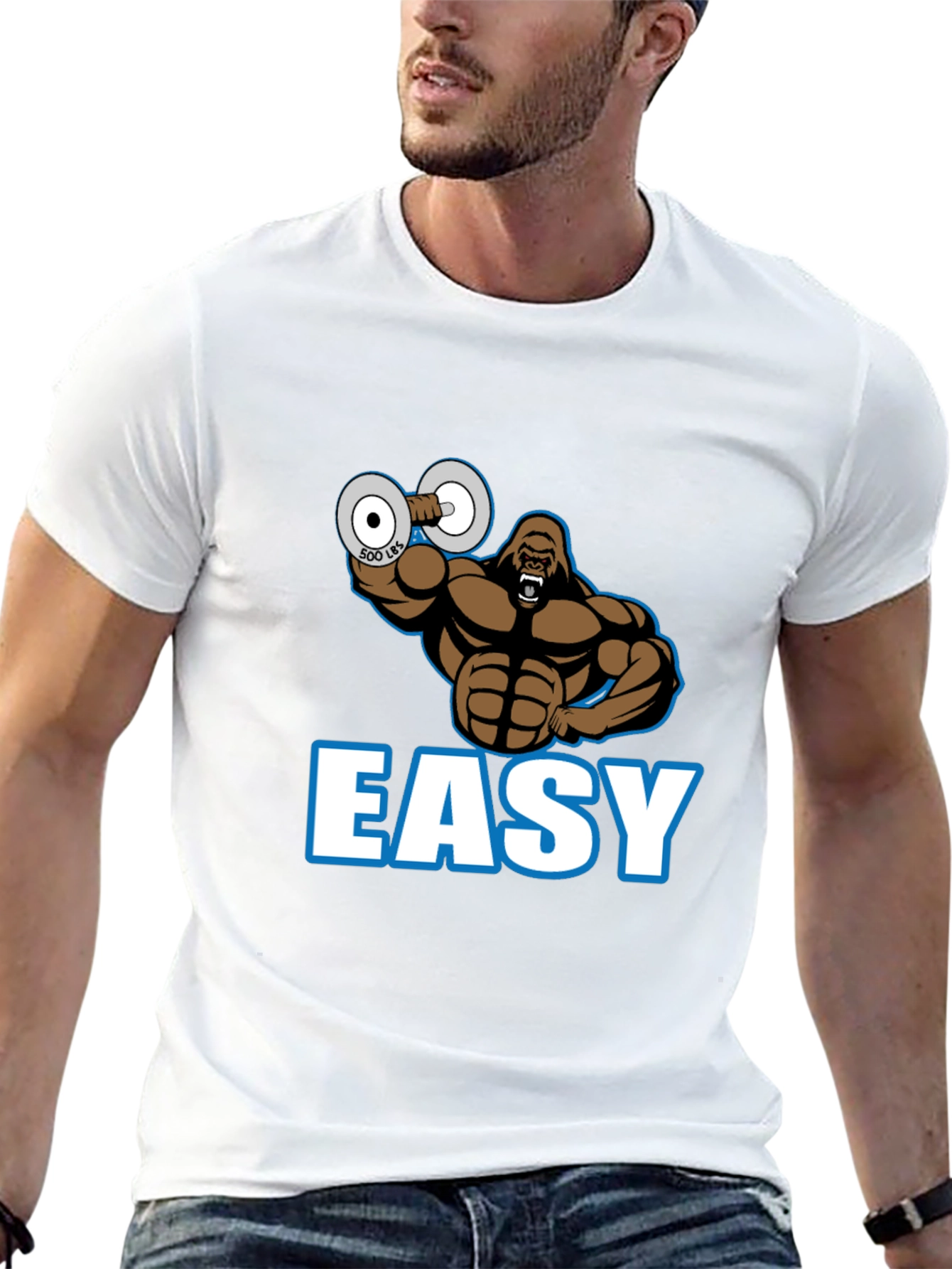 Easy Gorilla Lifting 500 Lbs Gym T-Shirt