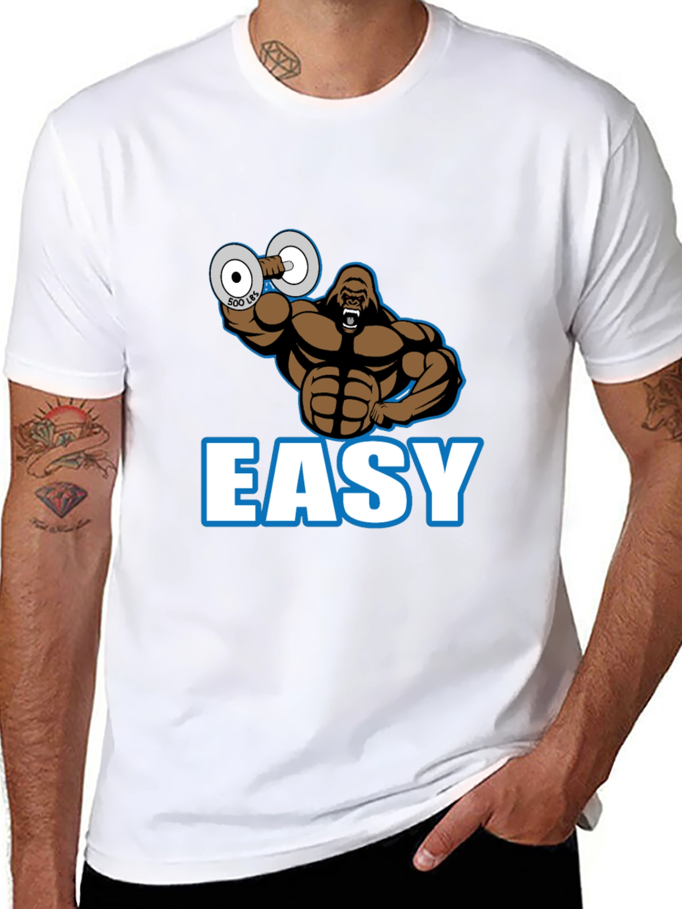 Easy Gorilla Lifting 500 Lbs Gym T-Shirt
