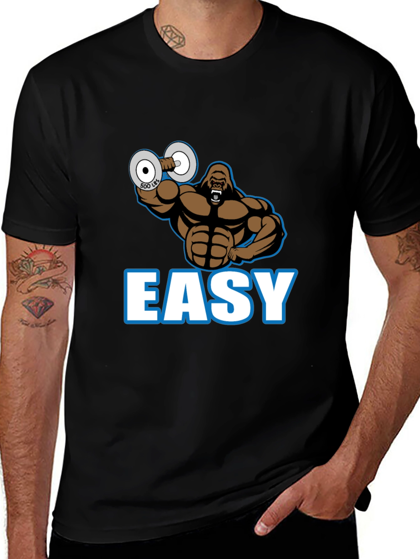 Easy Gorilla Lifting 500 Lbs Gym T-Shirt