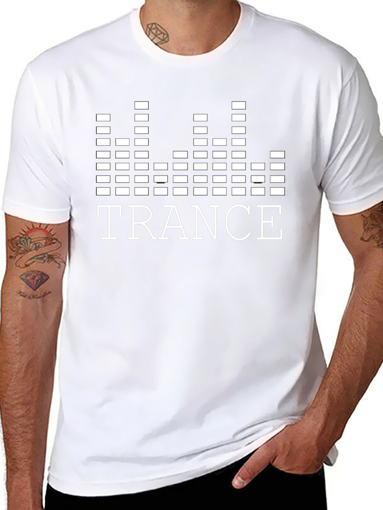 Trance Music Graphic Black T-Shirt