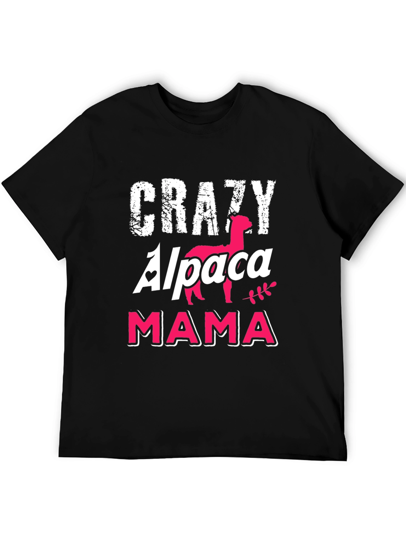 Crazy Alpaca Mama Black T-Shirt