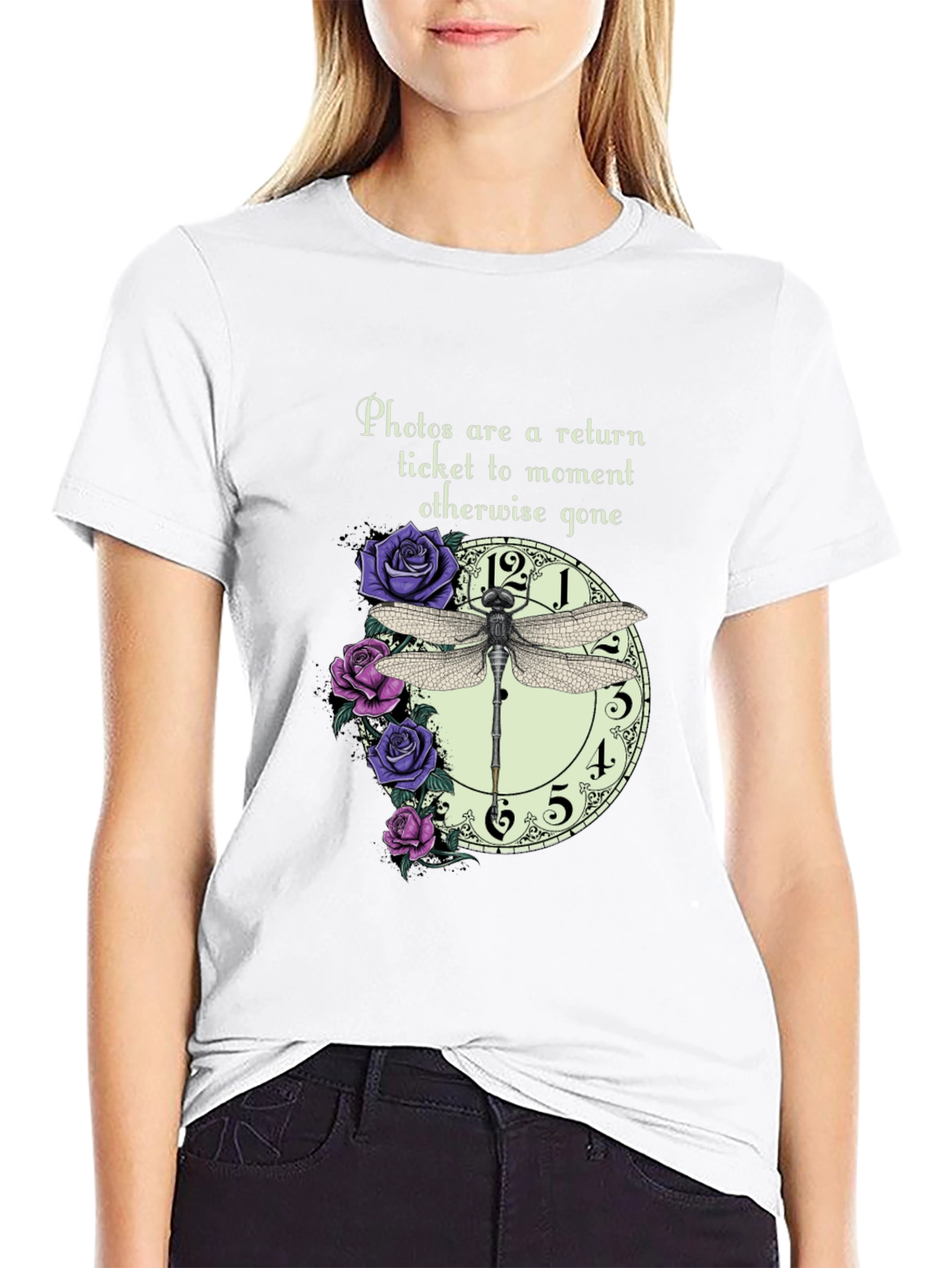 Dragonfly Clock Photos T-Shirt