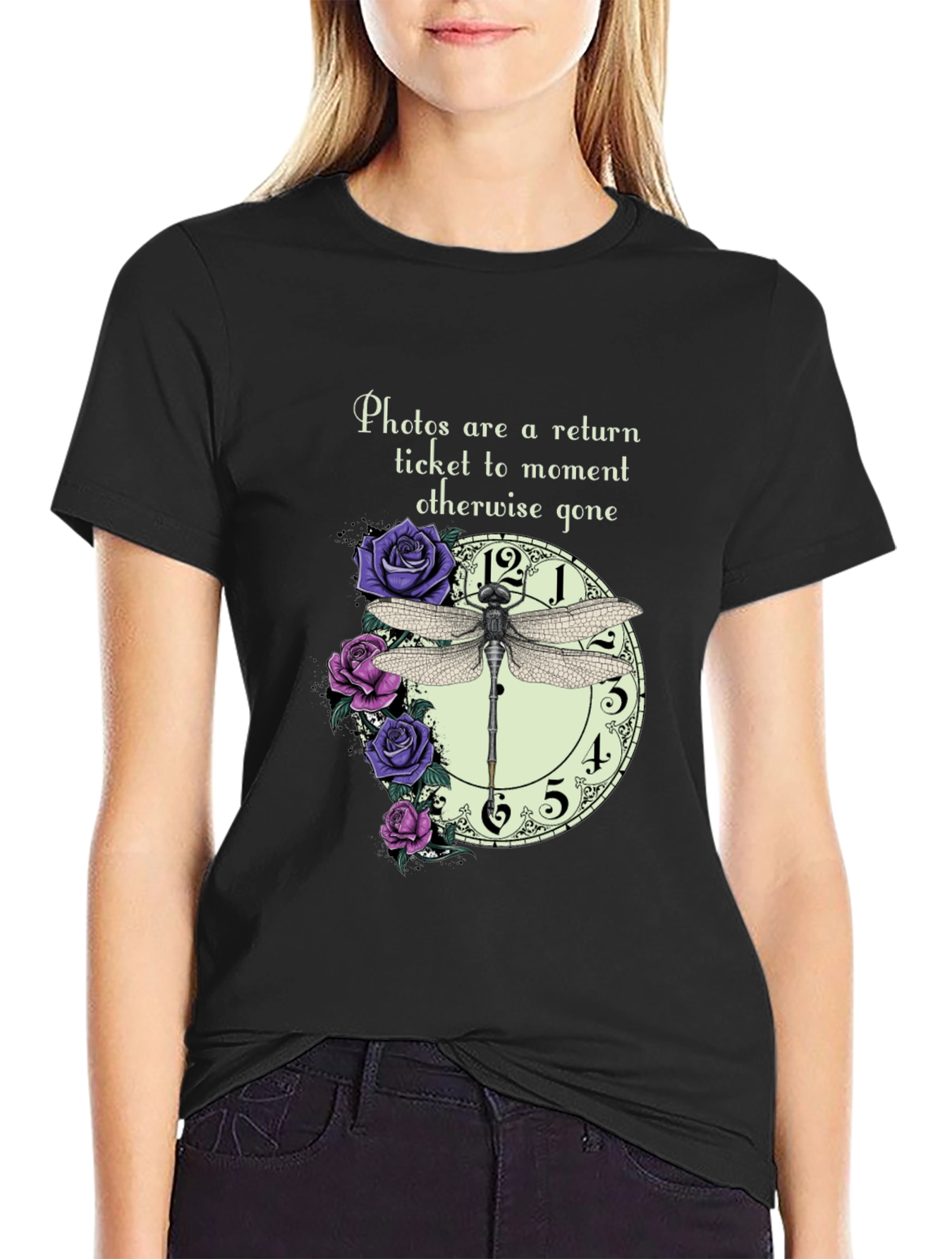 Dragonfly Clock Photos T-Shirt
