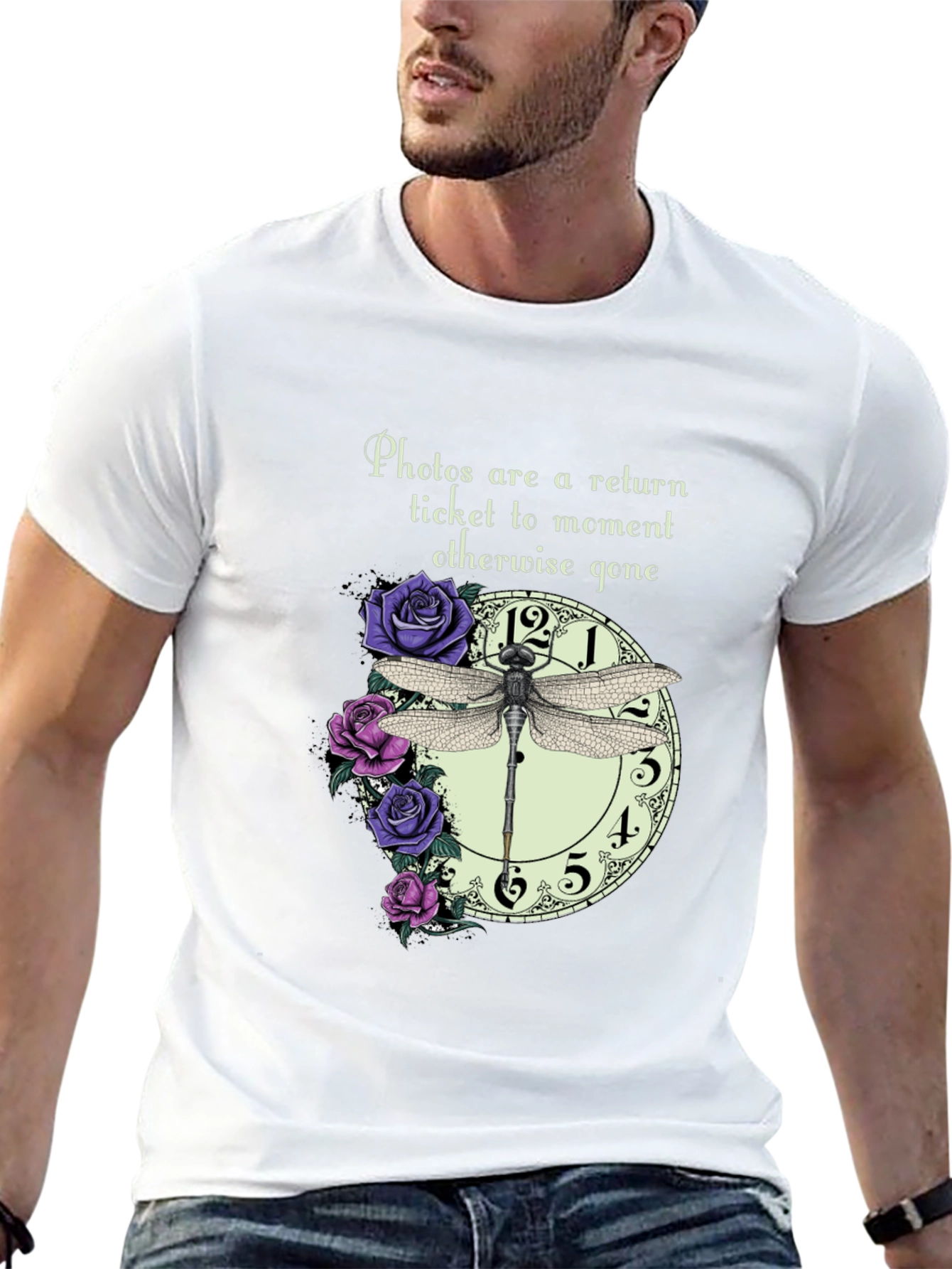 Dragonfly Clock Photos T-Shirt