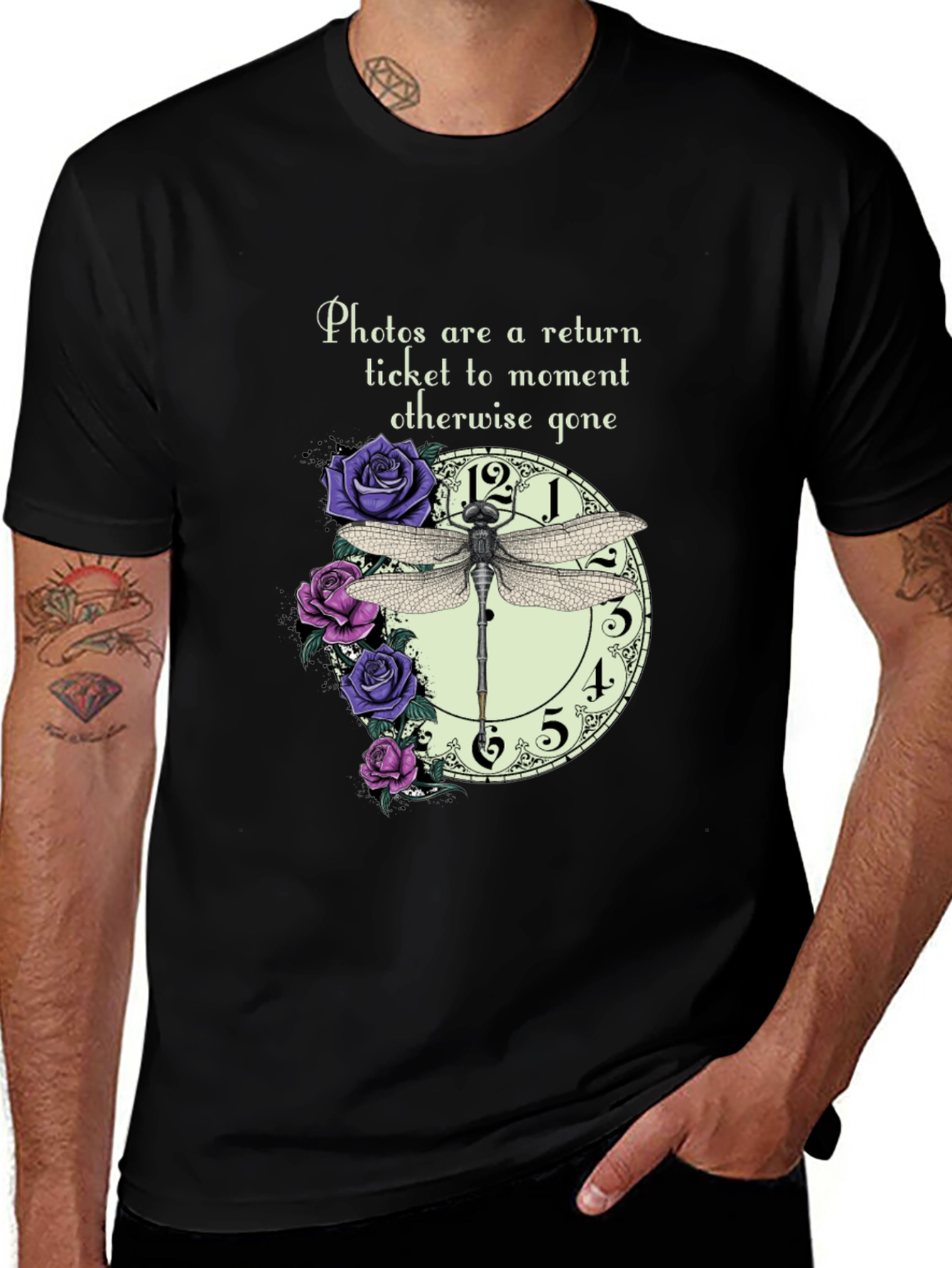 Dragonfly Clock Photos T-Shirt