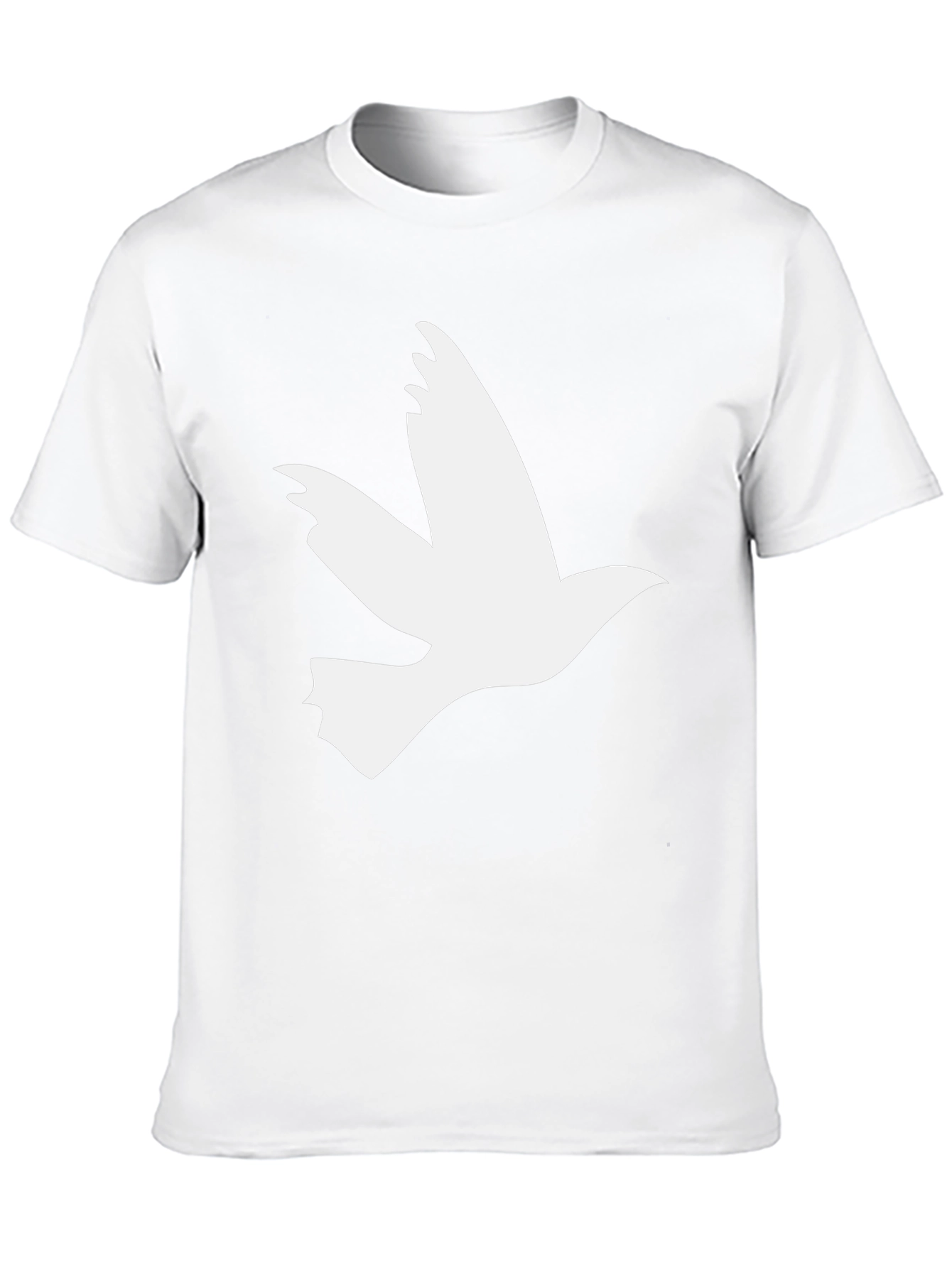 White Dove Graphic Black T-Shirt