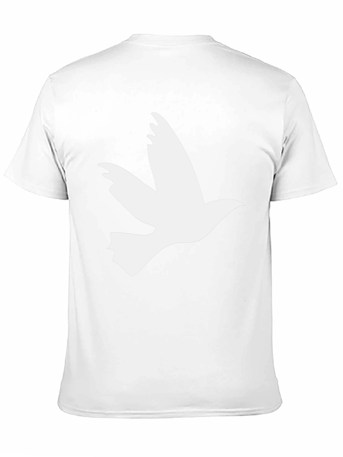 White Dove Graphic Black T-Shirt