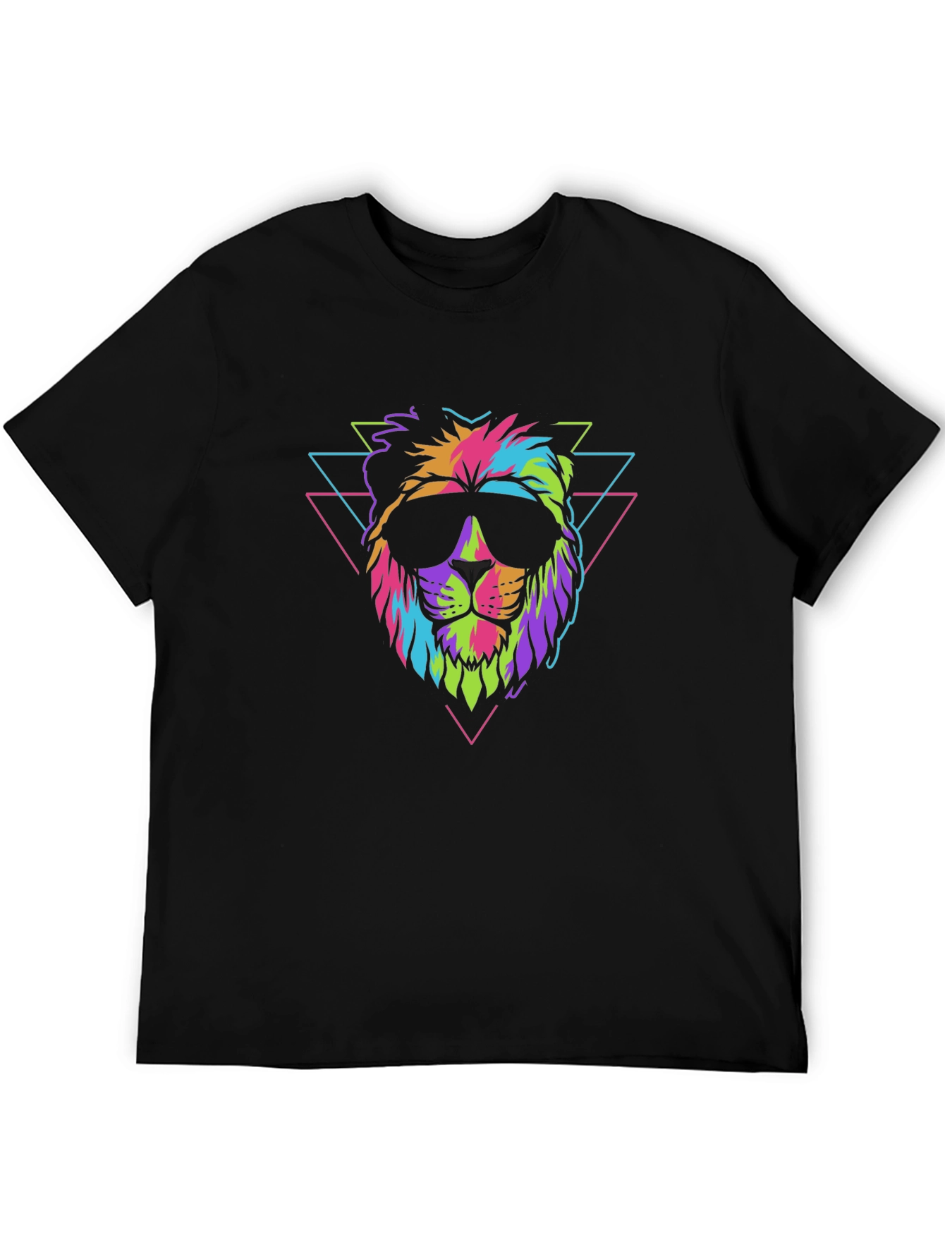Cool Retro Lion Graphic T-Shirt